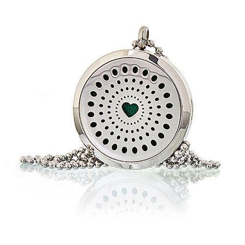 Aromatherapy Essential Oil Chain Necklace - Large / Heart product packaging on clean background from Quintessential Holistic Health Ltd