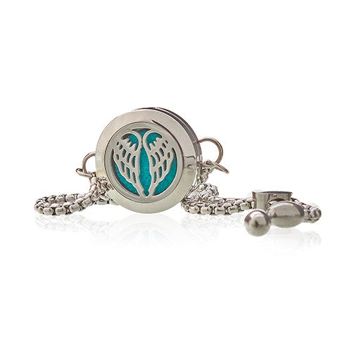 Aromatherapy Essential Oil Chain Bracelet - Angel Wings product packaging on clean background from Quintessential Holistic Health Ltd