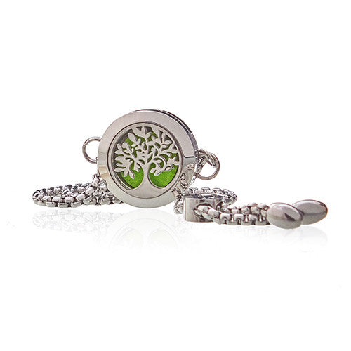Aromatherapy Essential Oil Chain Bracelet - Tree of Life product packaging on clean background from Quintessential Holistic Health Ltd