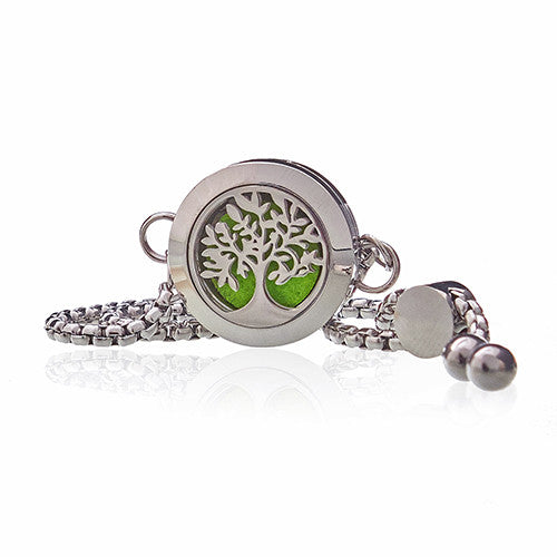 Aromatherapy Essential Oil Chain Bracelet - Tree of Life product packaging on clean background from Quintessential Holistic Health Ltd