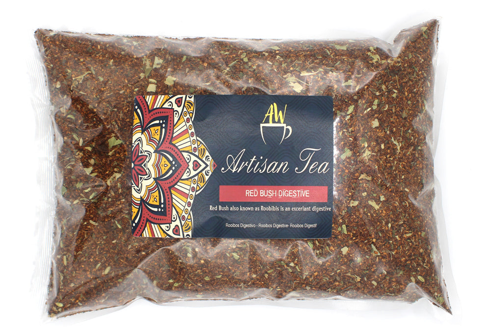 1 Kg Rooibos Red Bush Digestive Blend Artisan Tea product packaging on clean background from Quintessential Holistic Health Ltd