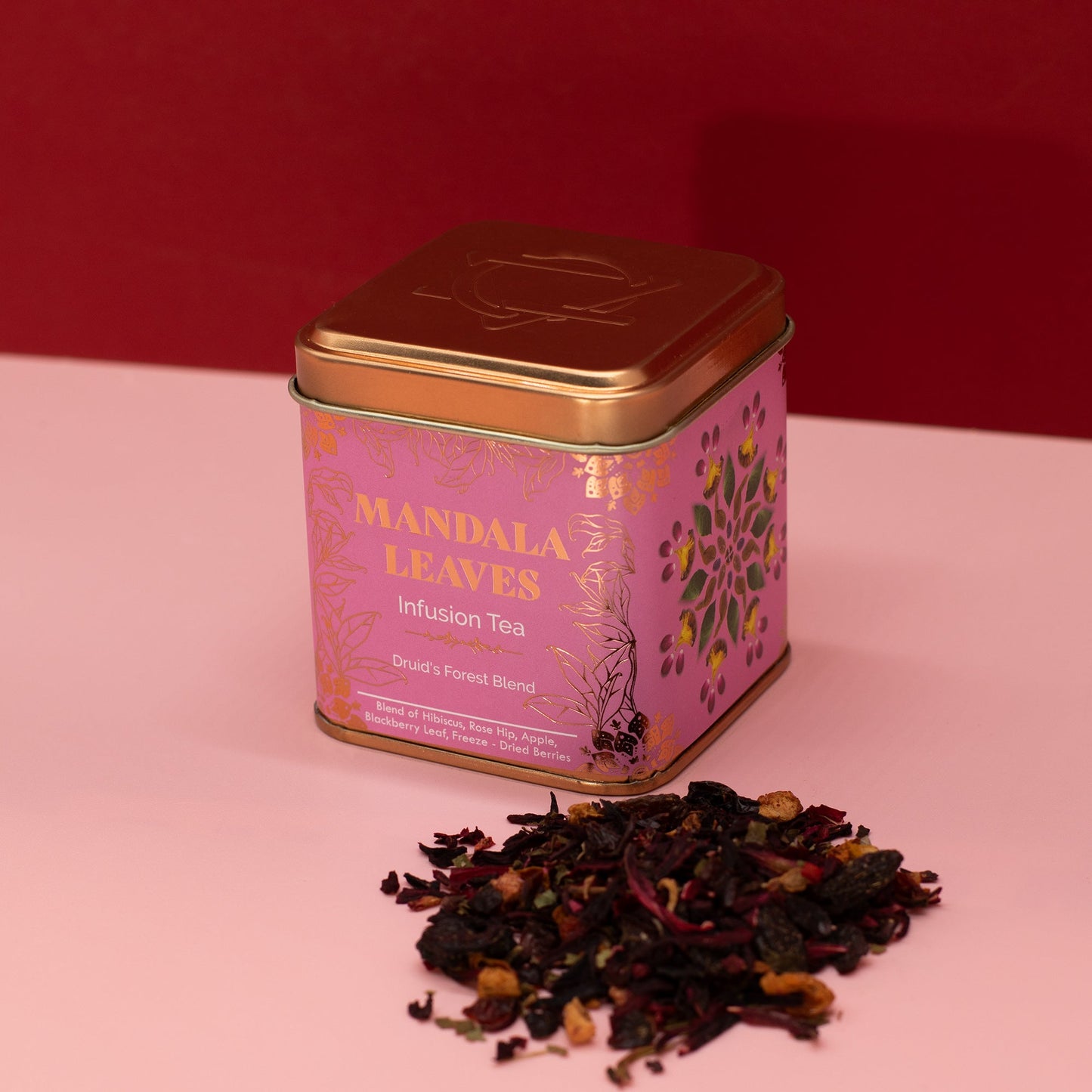 50g Druids Forest Blend Artisan Tea product packaging on clean background from Quintessential Holistic Health Ltd