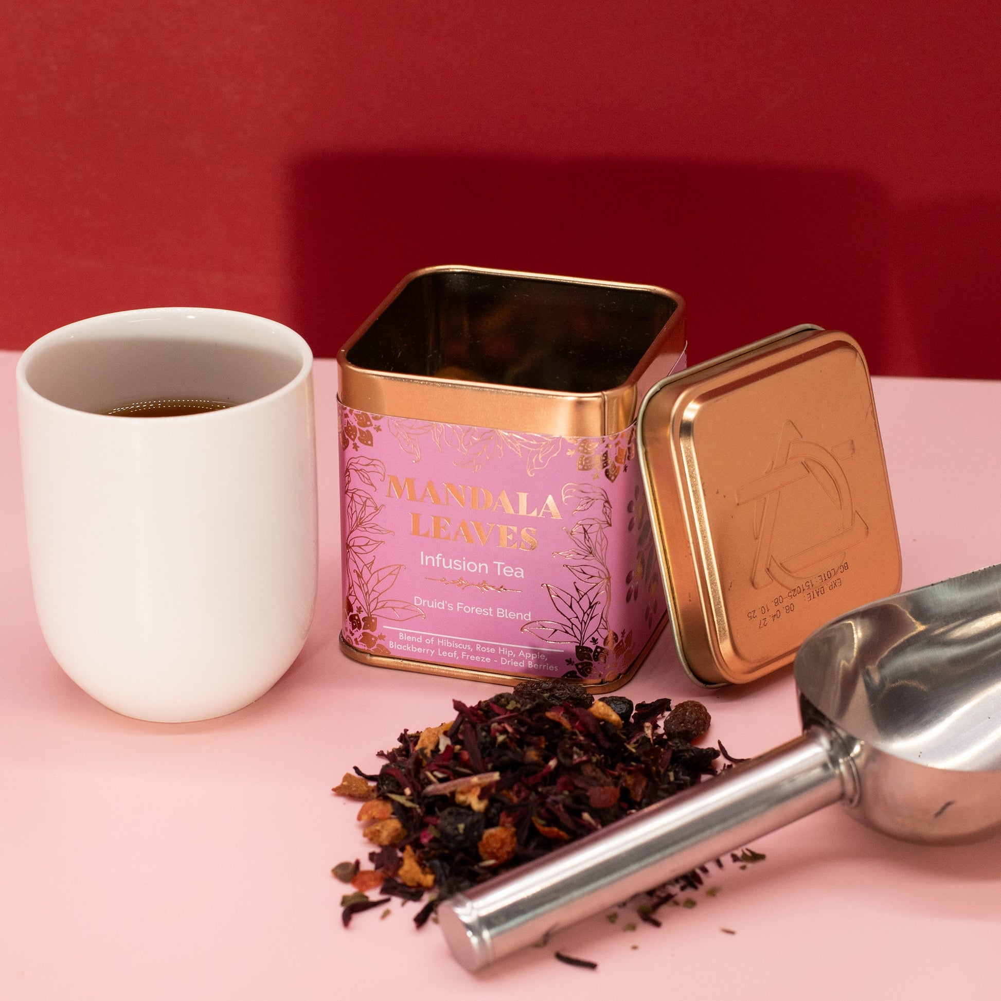 50g Druids Forest Blend Artisan Tea product packaging on clean background from Quintessential Holistic Health Ltd
