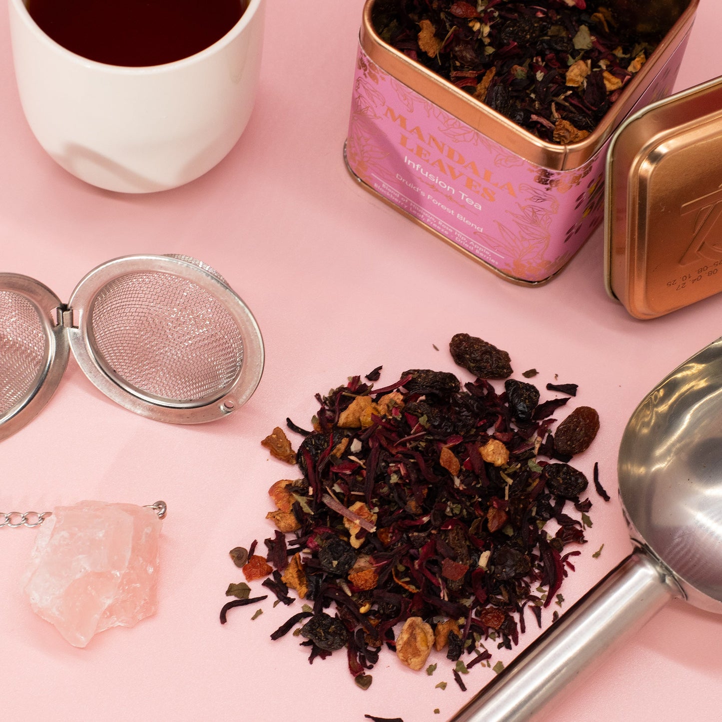 50g Druids Forest Blend Artisan Tea product packaging on clean background from Quintessential Holistic Health Ltd