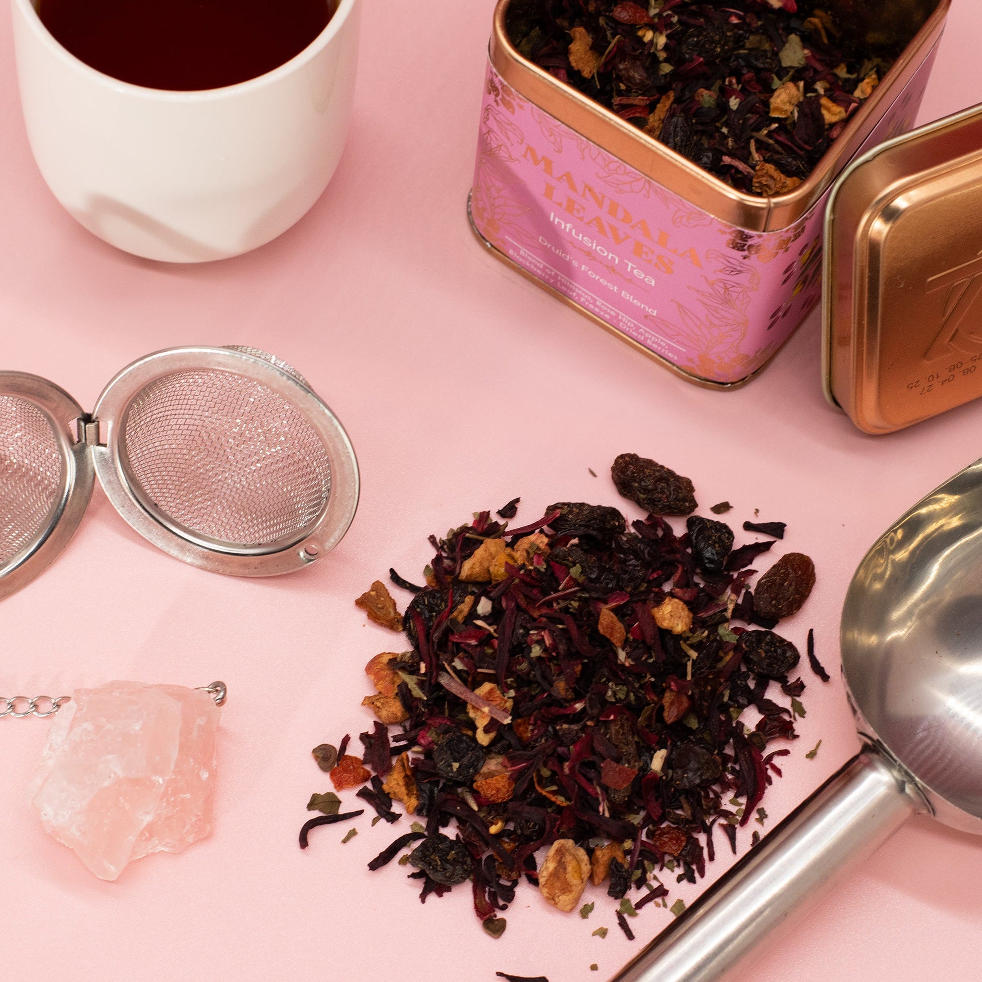 50g Druids Forest Blend Artisan Tea product packaging on clean background from Quintessential Holistic Health Ltd
