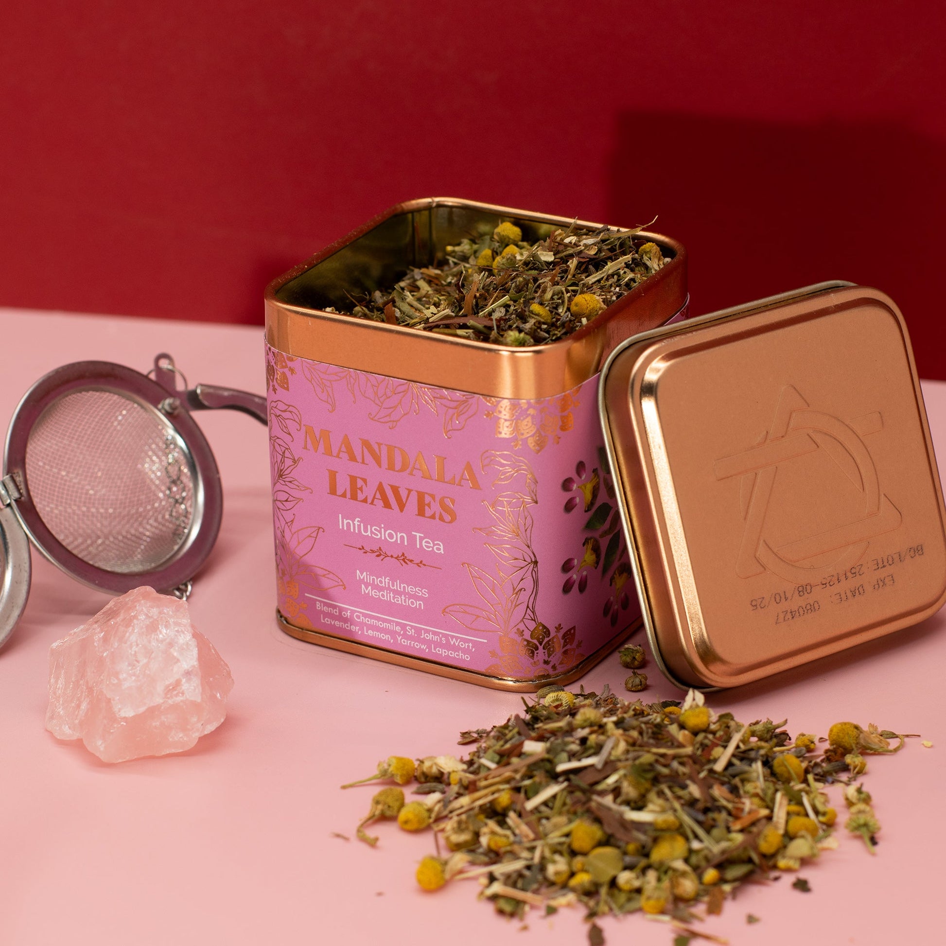 50g Mindfulness Meditation Blend Artisan Tea product packaging on clean background from Quintessential Holistic Health Ltd