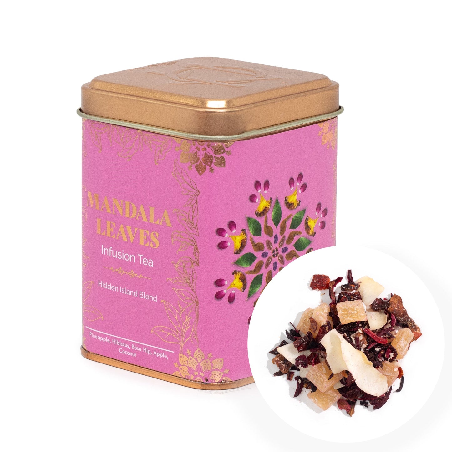 50g Hidden Islands Blend Artisan Tea product packaging on clean background from Quintessential Holistic Health Ltd