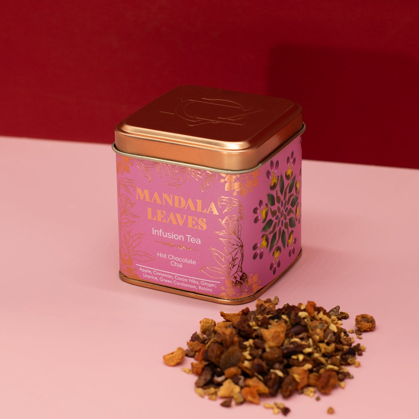 50g Organic Hot Chocolate Chai Infusion product packaging on clean background from Quintessential Holistic Health Ltd