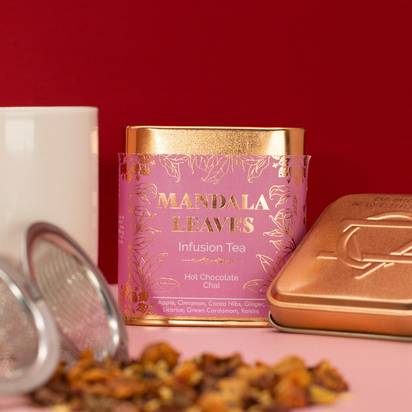 50g Organic Hot Chocolate Chai Infusion product packaging on clean background from Quintessential Holistic Health Ltd