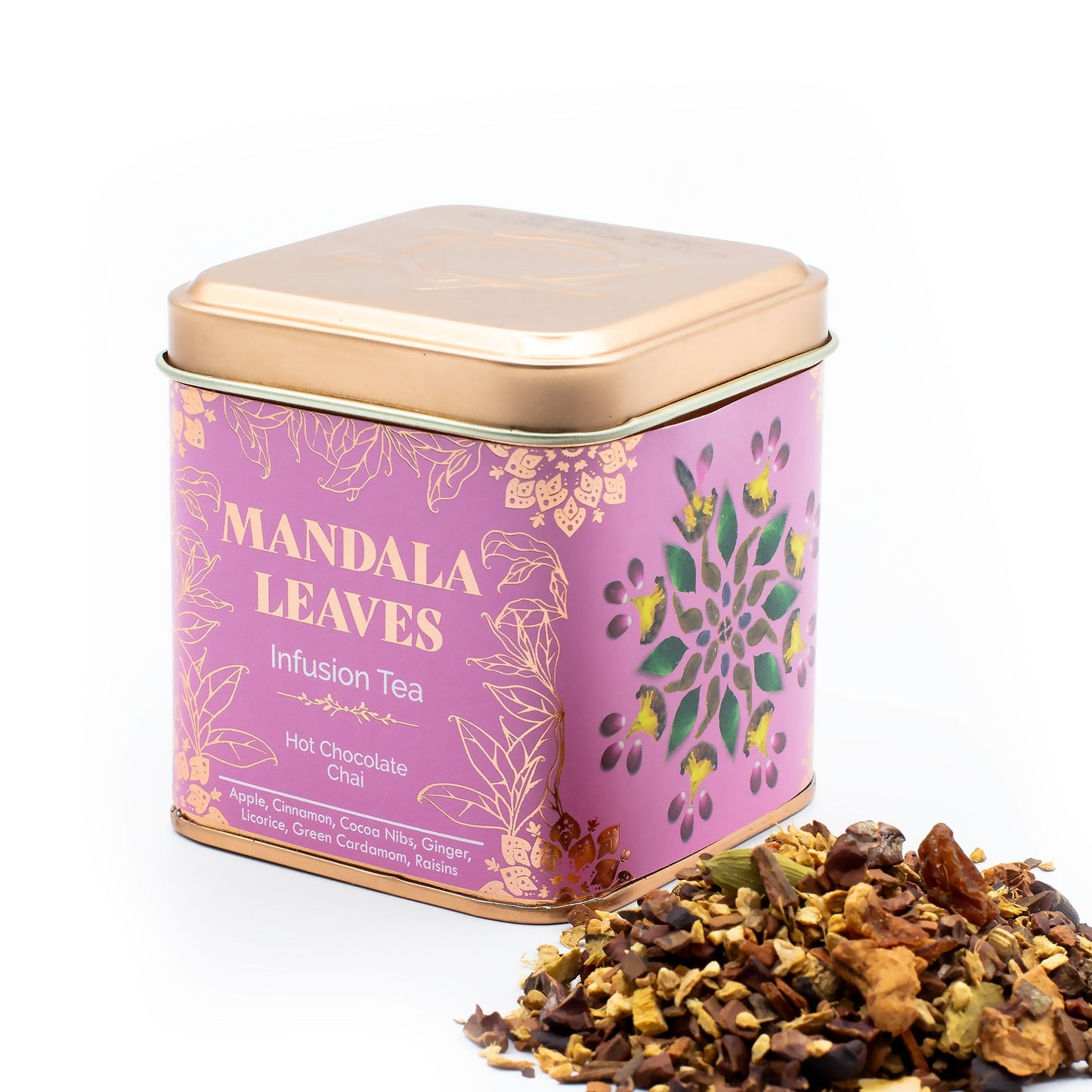 50g Organic Hot Chocolate Chai Infusion product packaging on clean background from Quintessential Holistic Health Ltd