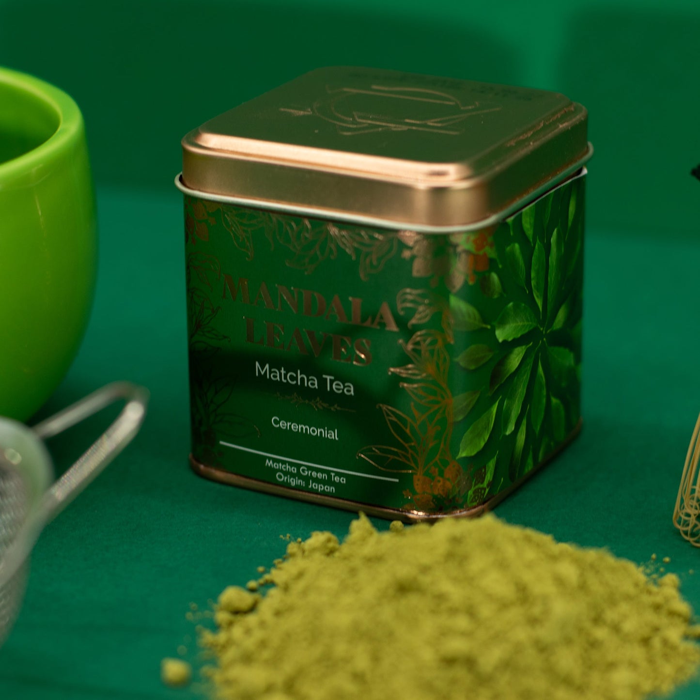 50g Organic Ceremonial Matcha Green Tea product packaging on clean background from Quintessential Holistic Health Ltd