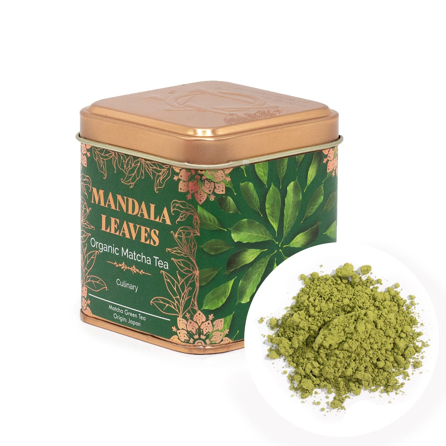 50g Organic Culinary Matcha Green Tea product packaging on clean background from Quintessential Holistic Health Ltd