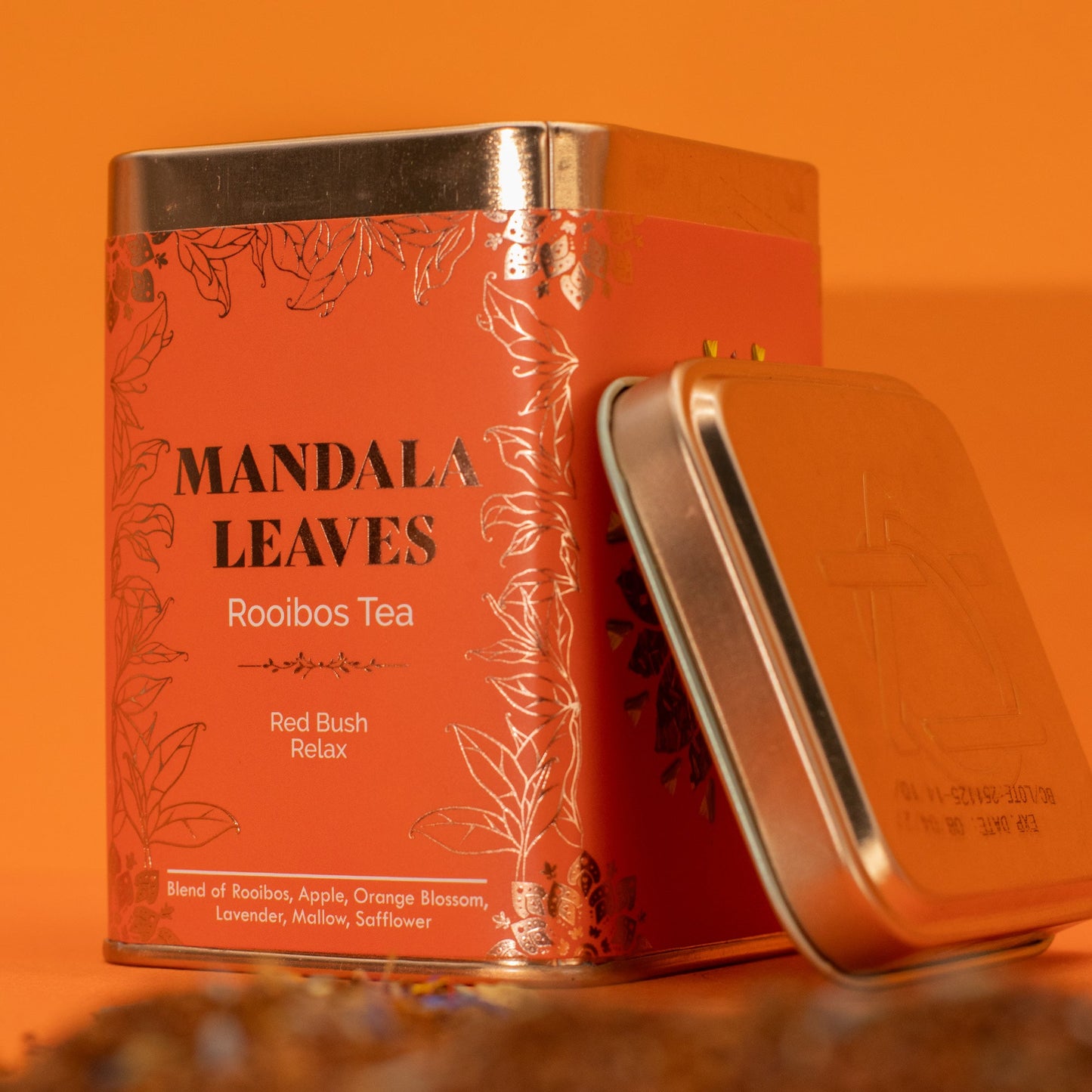 50g Red Bush Relax Blend Artisan Tea product packaging on clean background from Quintessential Holistic Health Ltd