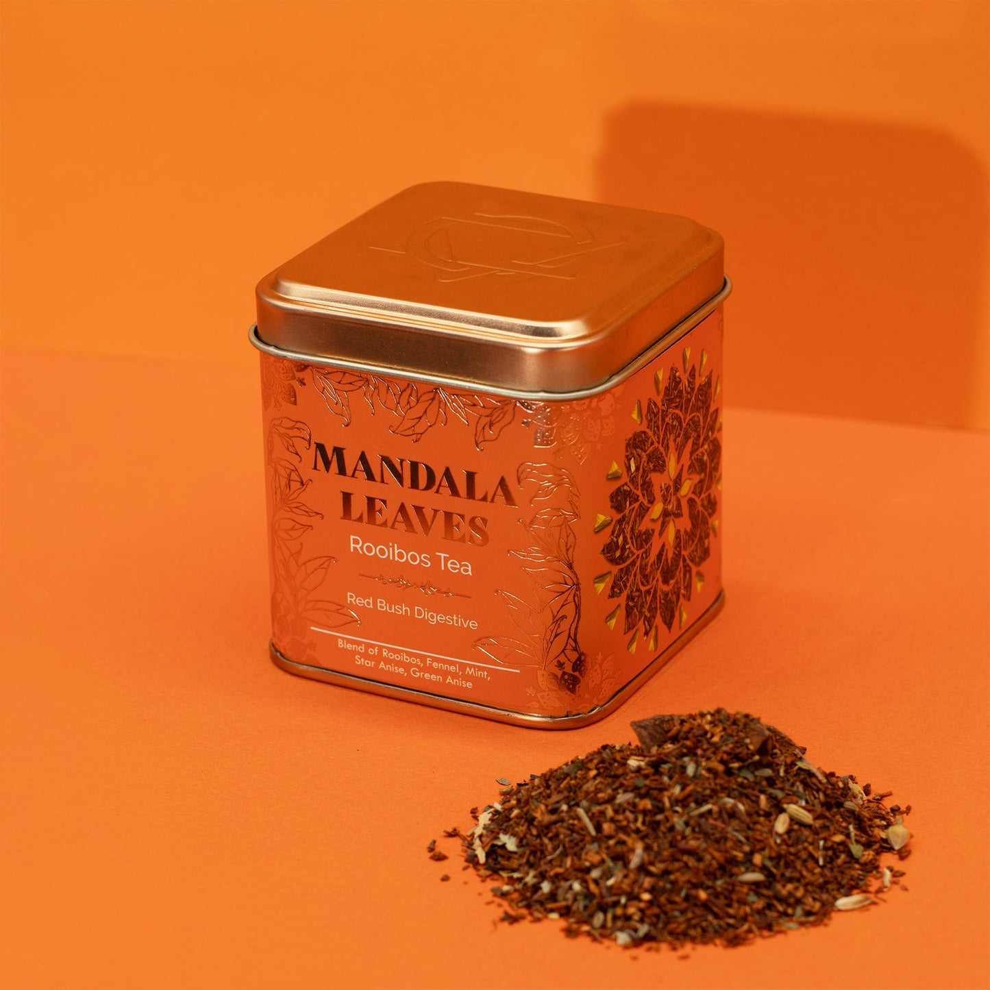 50g Red Bush Digestive Blend Artisan Tea product packaging on clean background from Quintessential Holistic Health Ltd