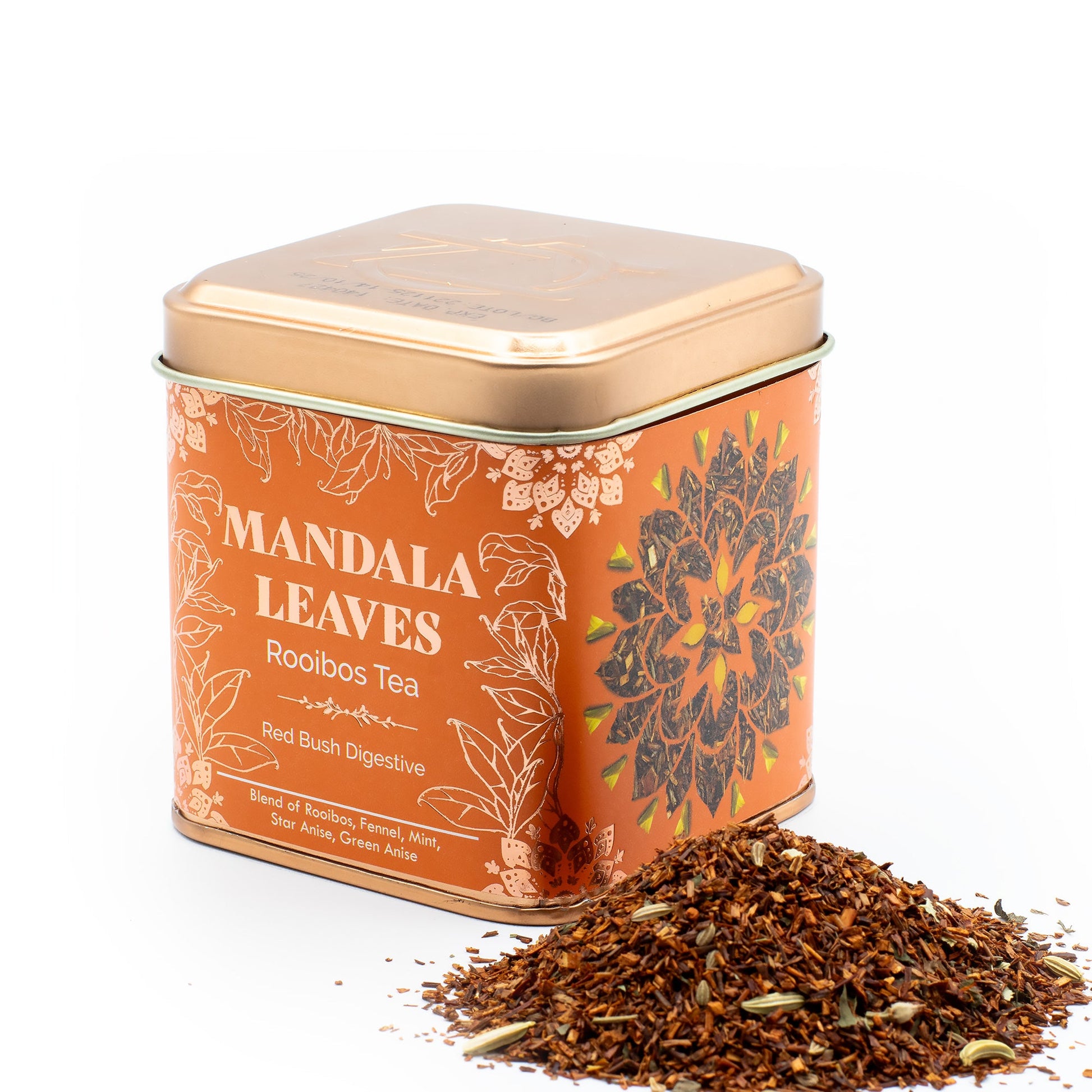 50g Red Bush Digestive Blend Artisan Tea product packaging on clean background from Quintessential Holistic Health Ltd