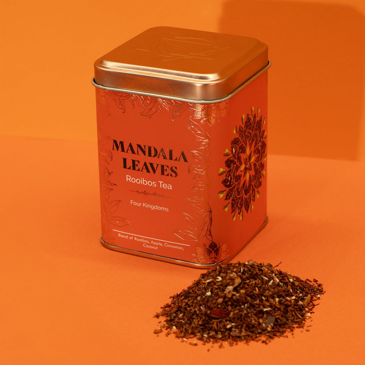 50g Four Kingdoms Blend Artisan Tea product packaging on clean background from Quintessential Holistic Health Ltd