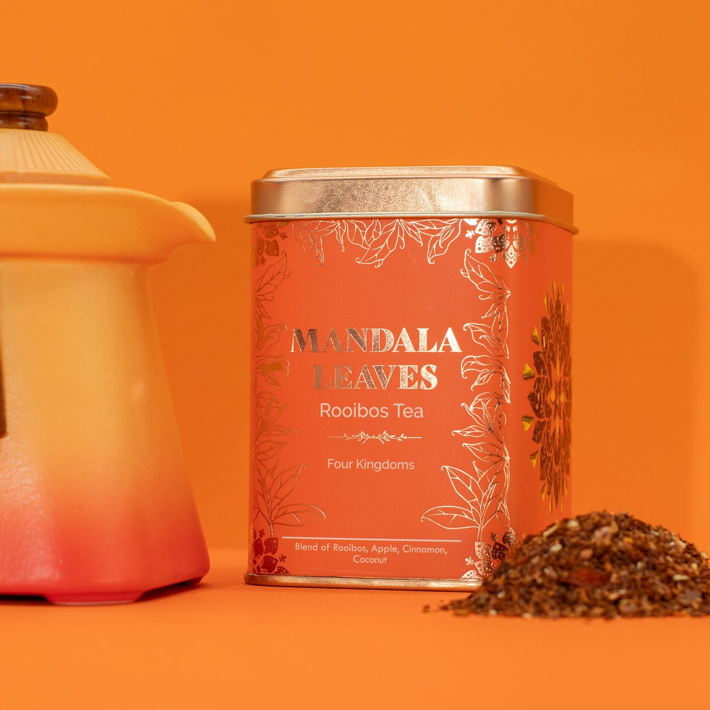 50g Four Kingdoms Blend Artisan Tea product packaging on clean background from Quintessential Holistic Health Ltd