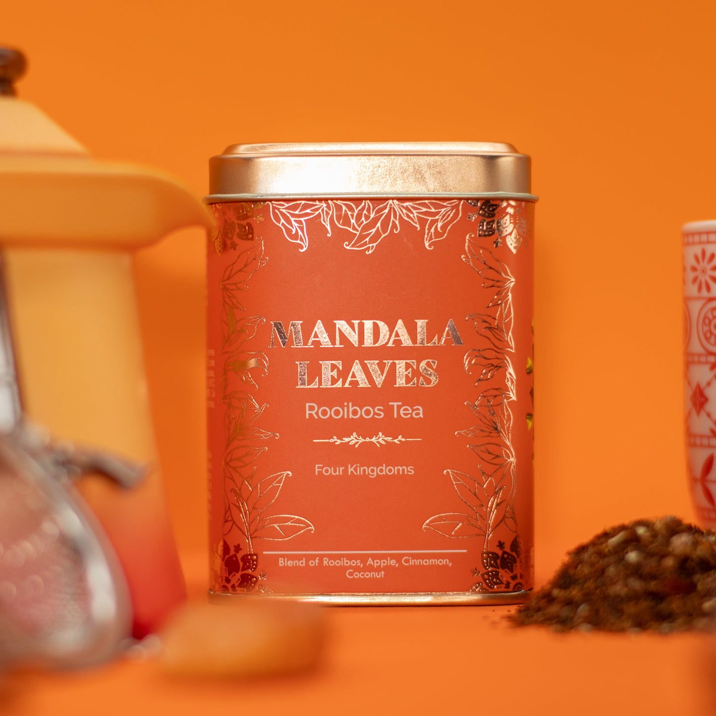 50g Four Kingdoms Blend Artisan Tea product packaging on clean background from Quintessential Holistic Health Ltd