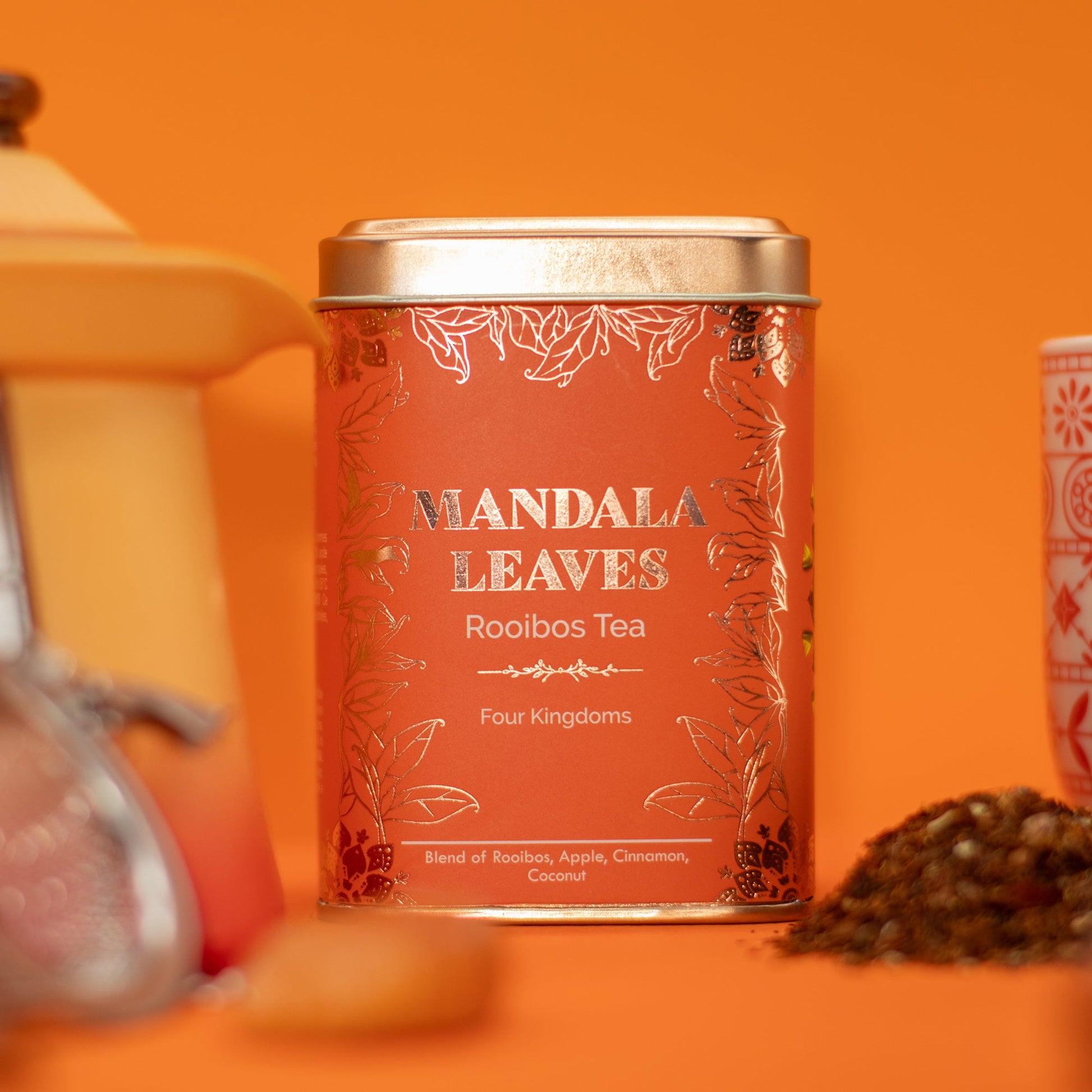 50g Four Kingdoms Blend Artisan Tea product packaging on clean background from Quintessential Holistic Health Ltd
