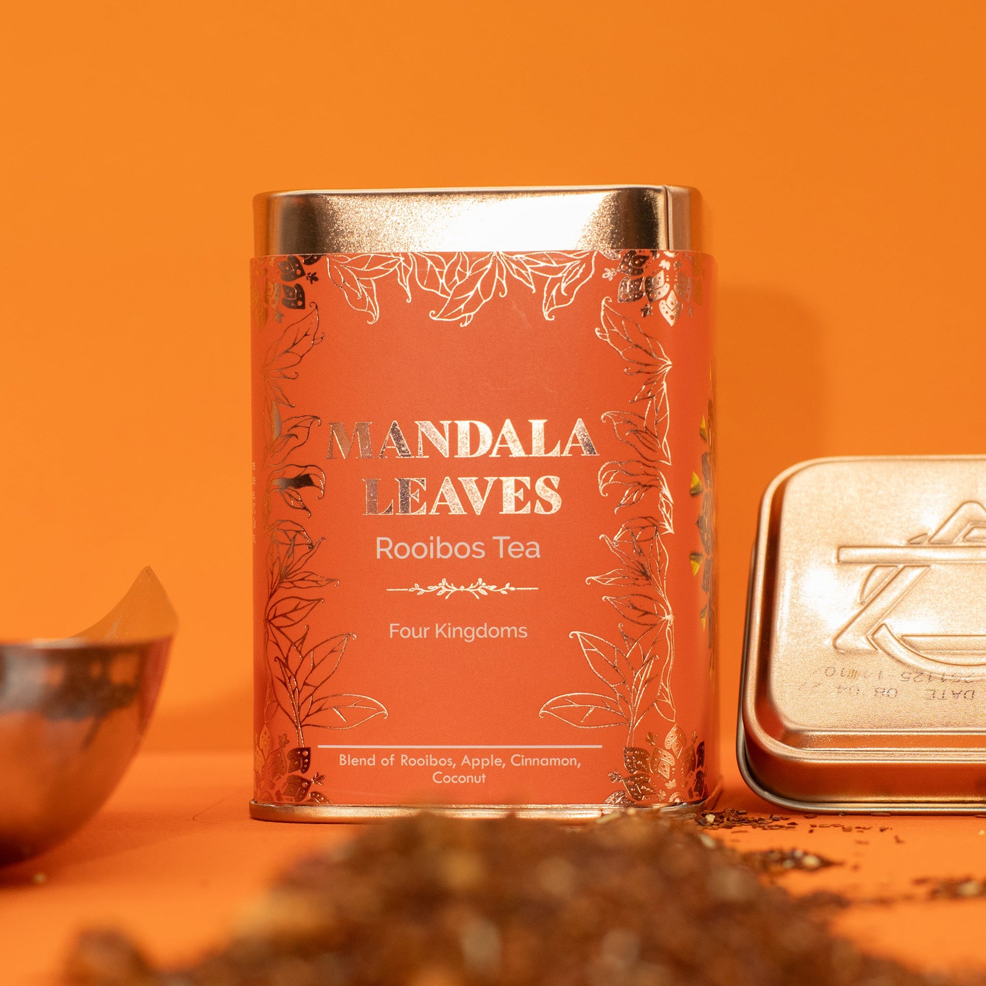 50g Four Kingdoms Blend Artisan Tea product packaging on clean background from Quintessential Holistic Health Ltd