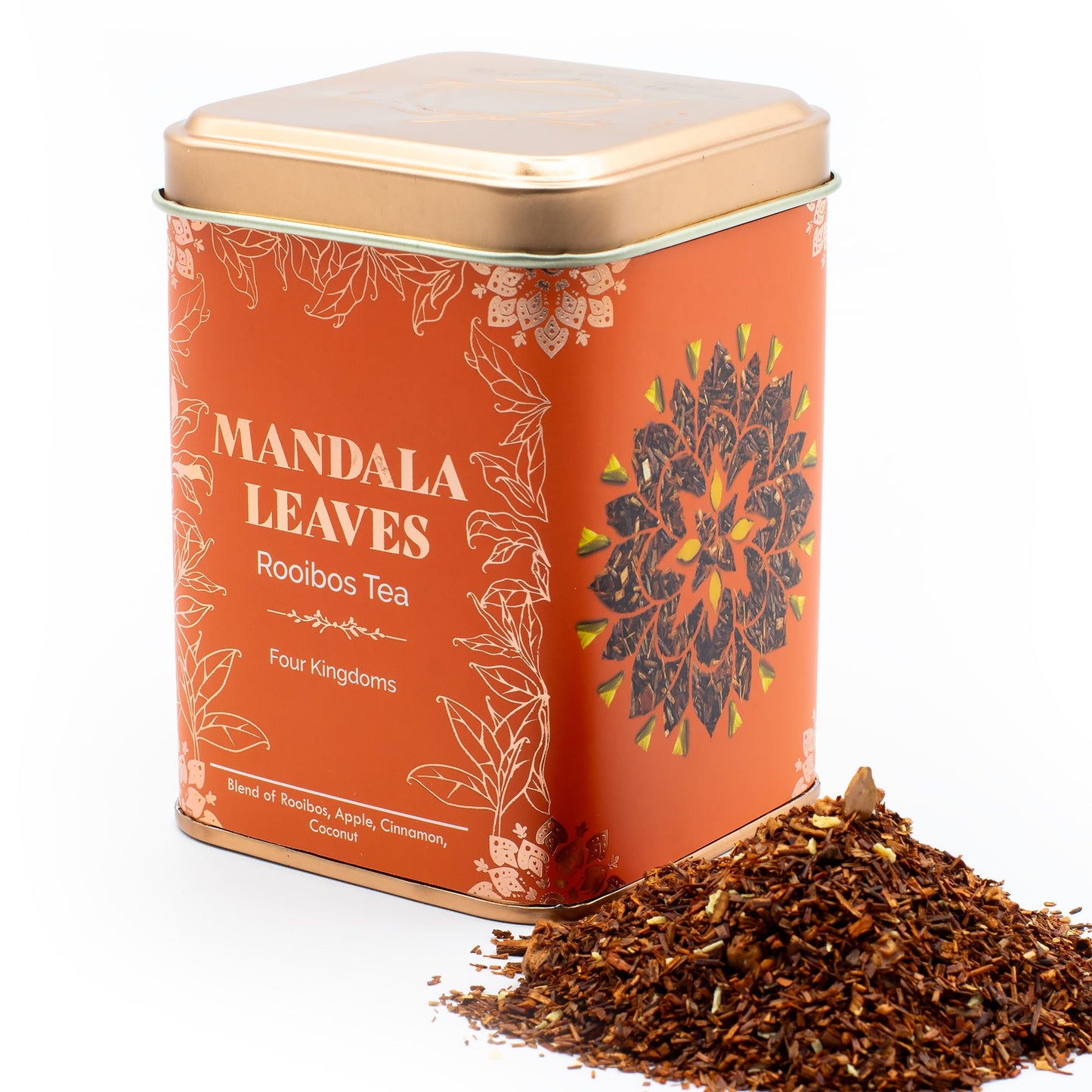 50g Four Kingdoms Blend Artisan Tea product packaging on clean background from Quintessential Holistic Health Ltd