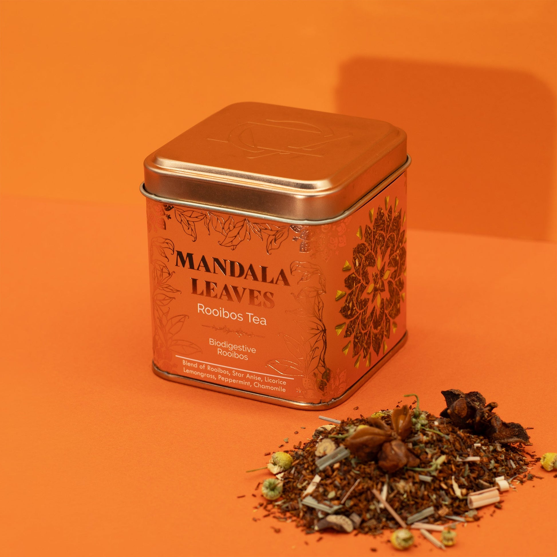 50g Organic Biodigest Rooibos Blend Artisan Tea product packaging on clean background from Quintessential Holistic Health Ltd