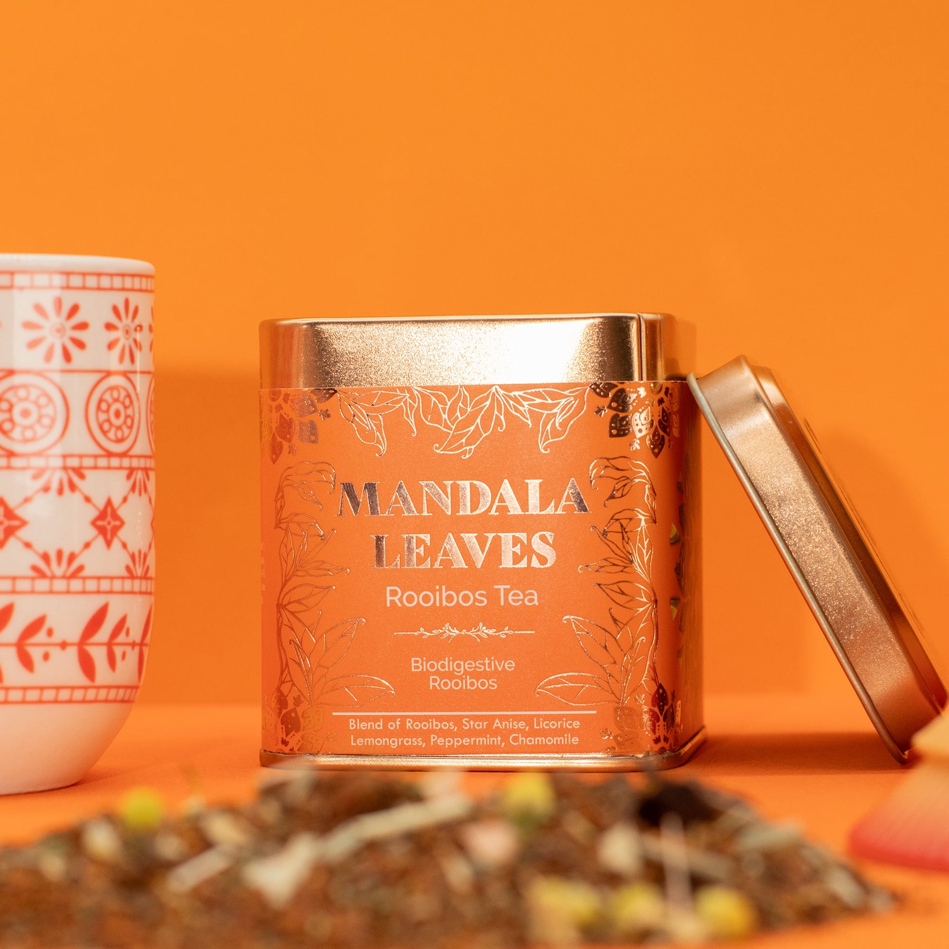 50g Organic Biodigest Rooibos Blend Artisan Tea product packaging on clean background from Quintessential Holistic Health Ltd