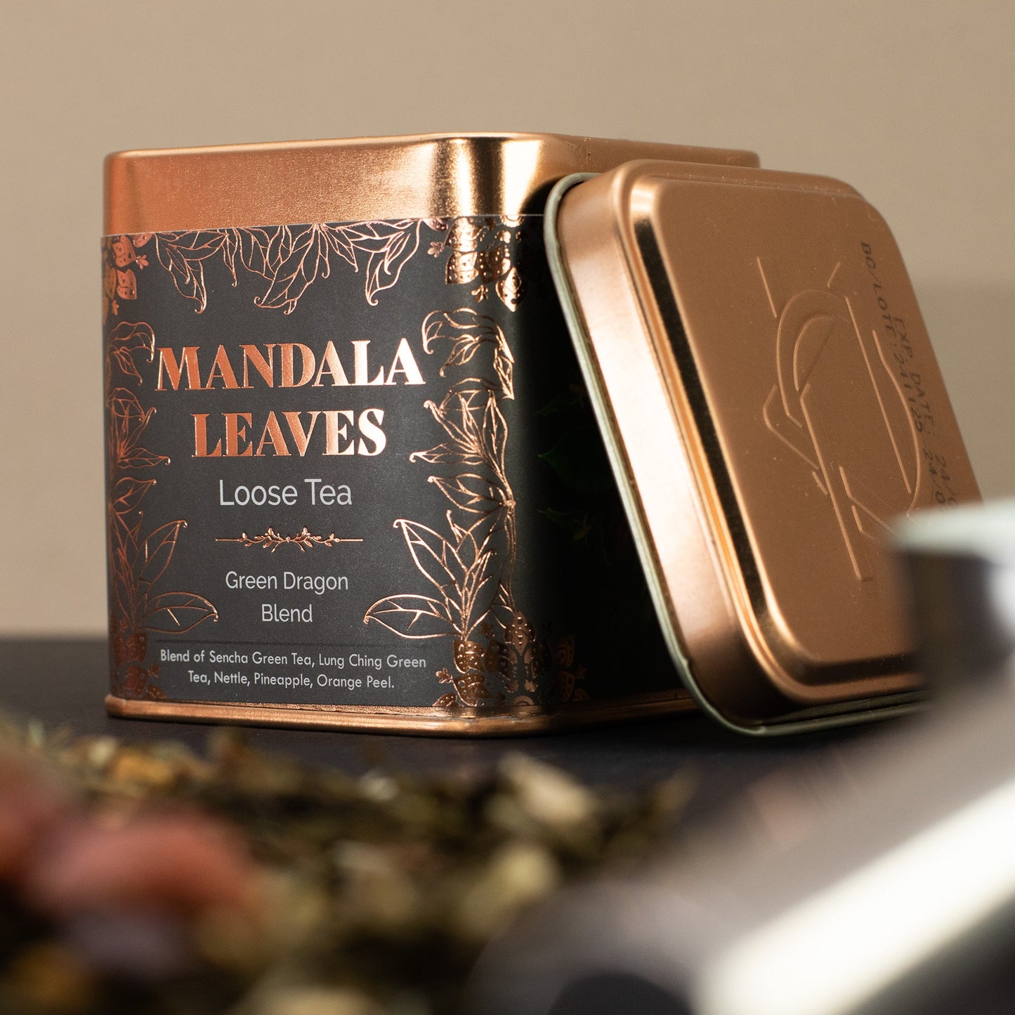 50g Green Dragon Blend Artisan Tea product packaging on clean background from Quintessential Holistic Health Ltd