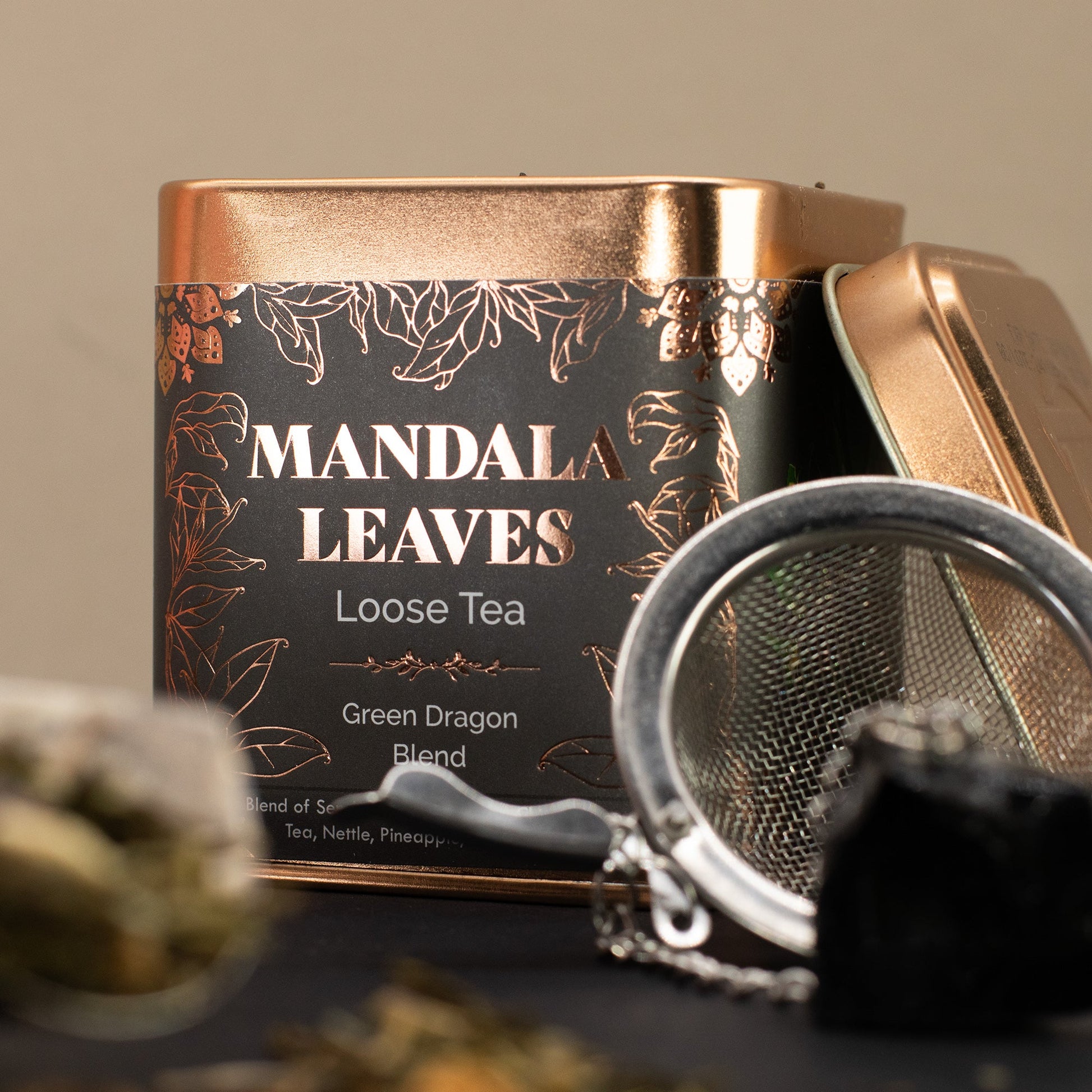 50g Green Dragon Blend Artisan Tea product packaging on clean background from Quintessential Holistic Health Ltd