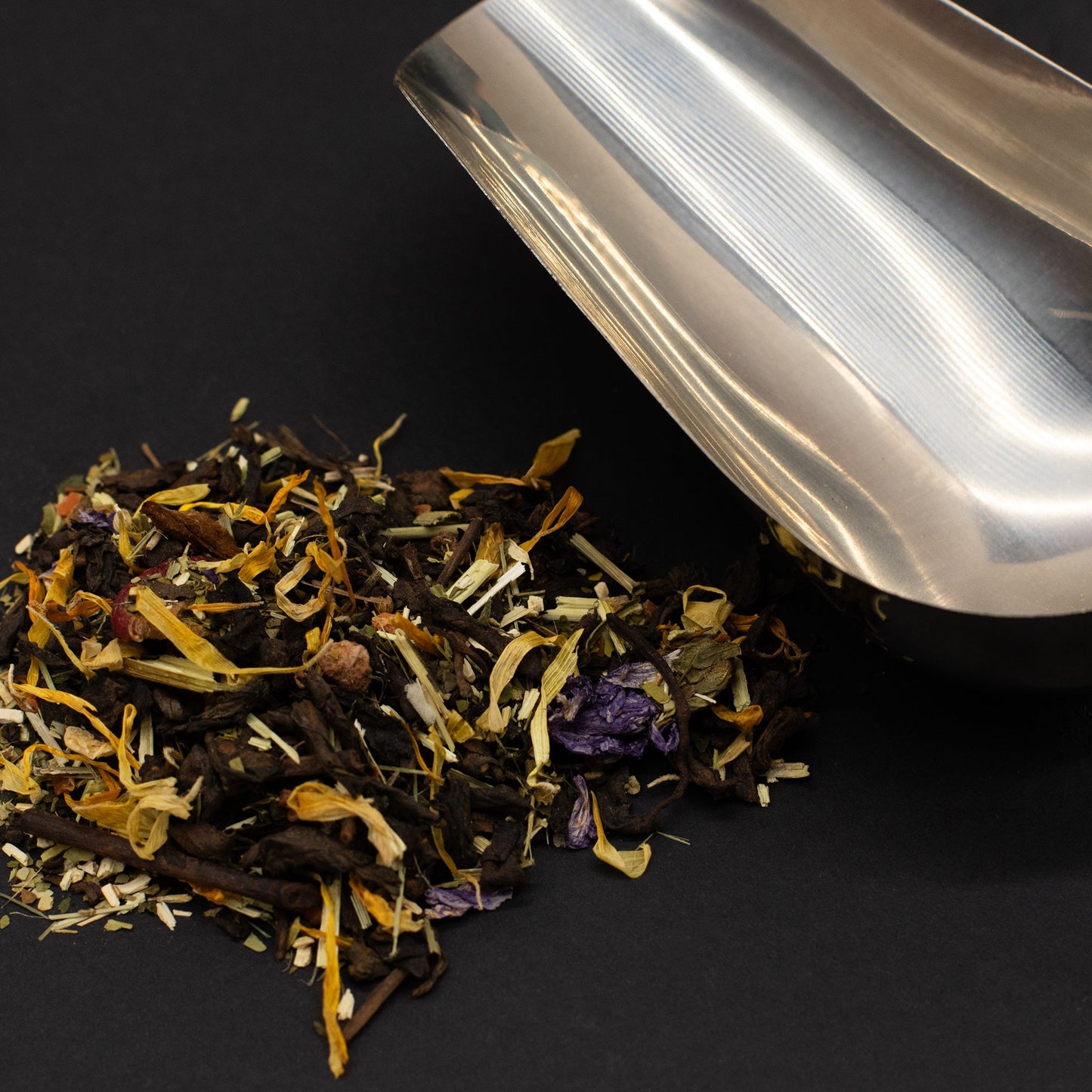 50g On Angels Wings Blend Artisan Tea product packaging on clean background from Quintessential Holistic Health Ltd