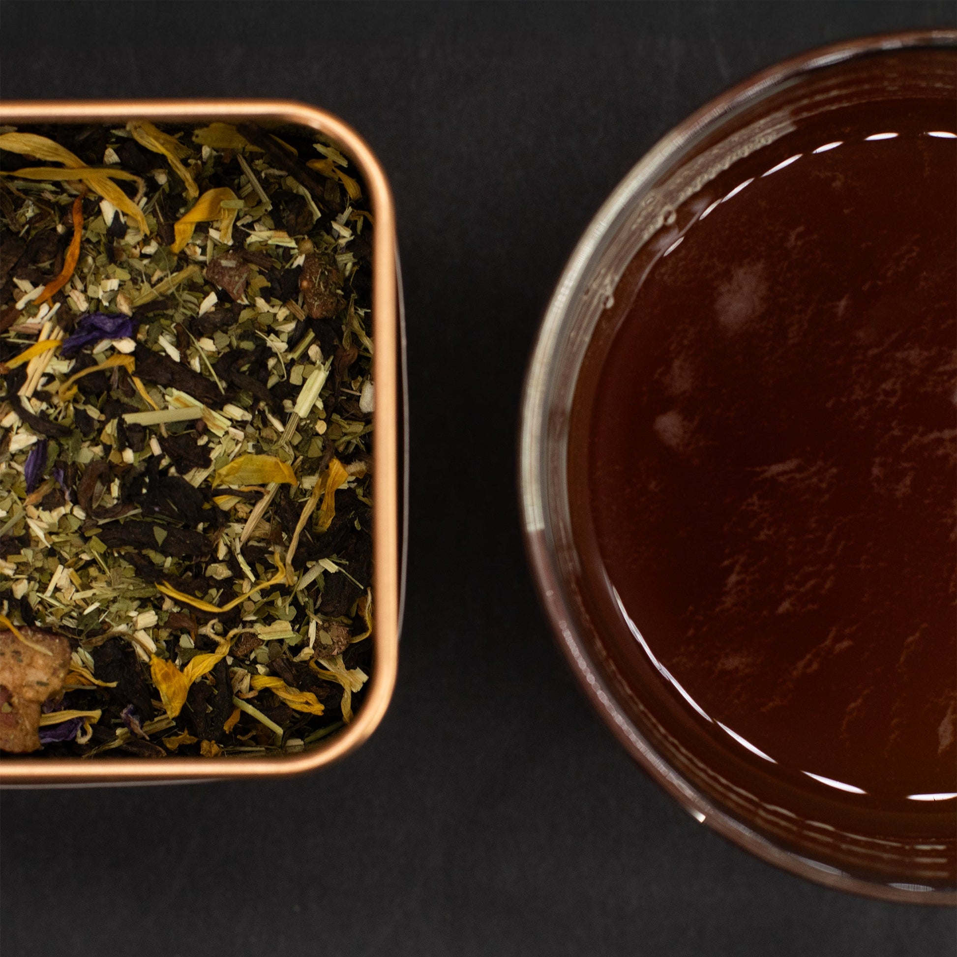 50g On Angels Wings Blend Artisan Tea product packaging on clean background from Quintessential Holistic Health Ltd
