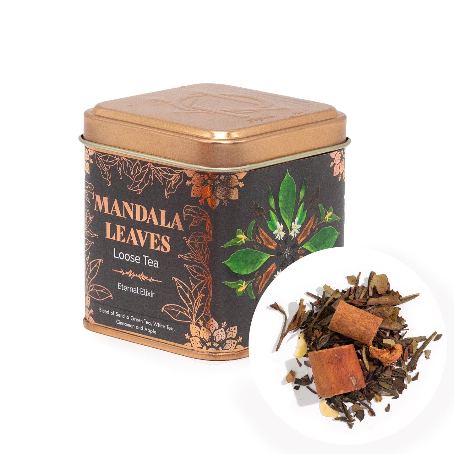 50g Ethernal Elixir Blend Artisan Tea product packaging on clean background from Quintessential Holistic Health Ltd