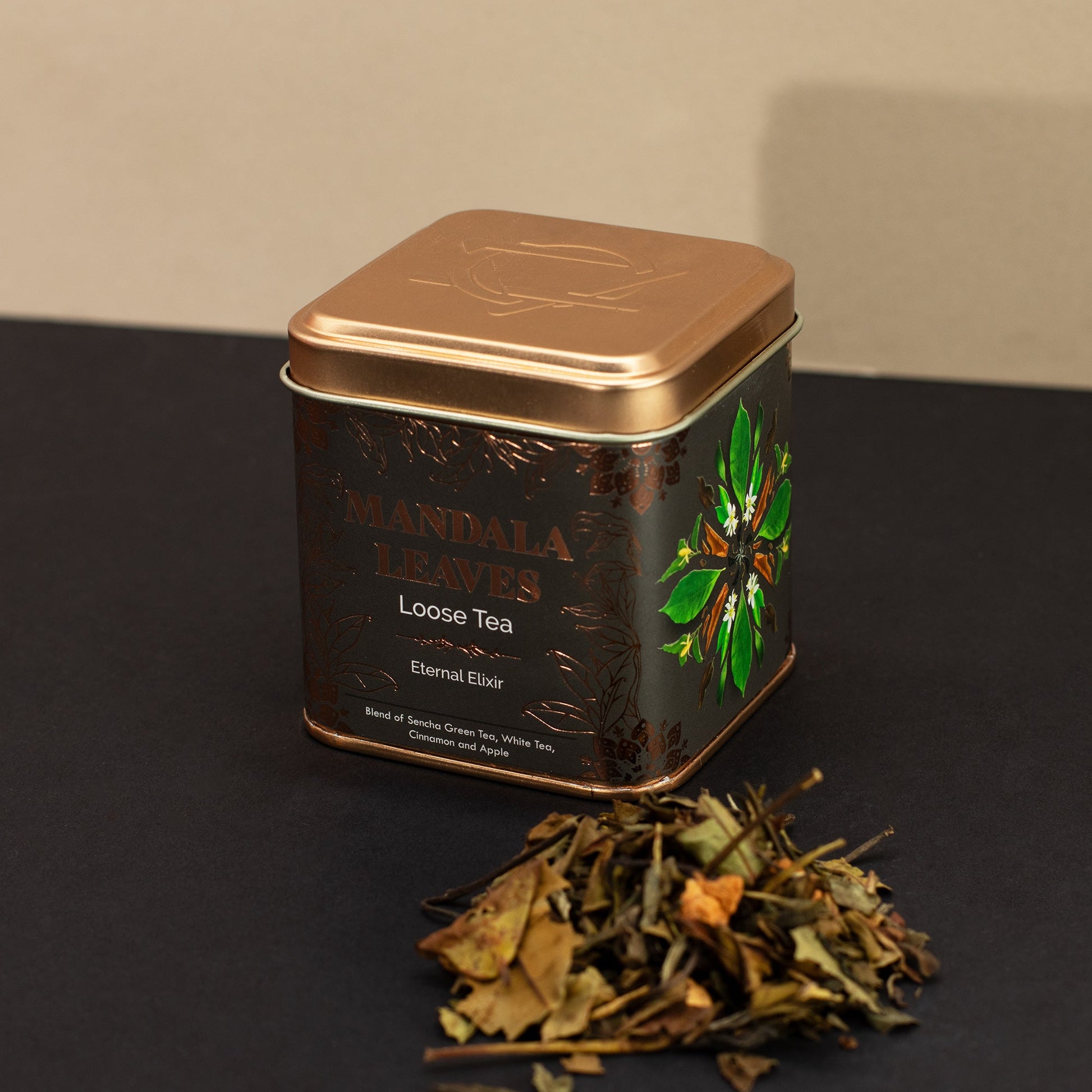 50g Ethernal Elixir Blend Artisan Tea product packaging on clean background from Quintessential Holistic Health Ltd