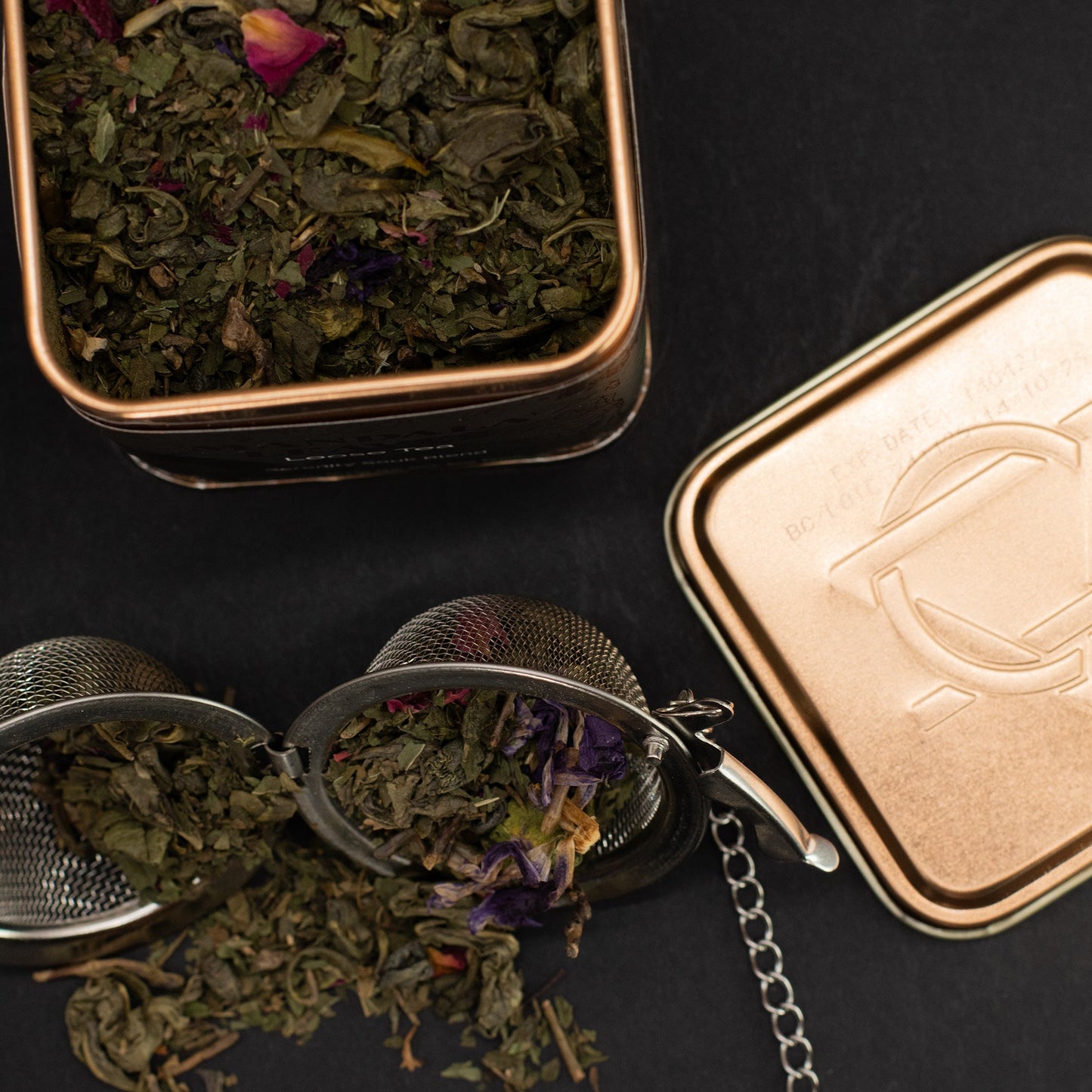50g Serenity Souk Blend Blend Artisan Tea product packaging on clean background from Quintessential Holistic Health Ltd