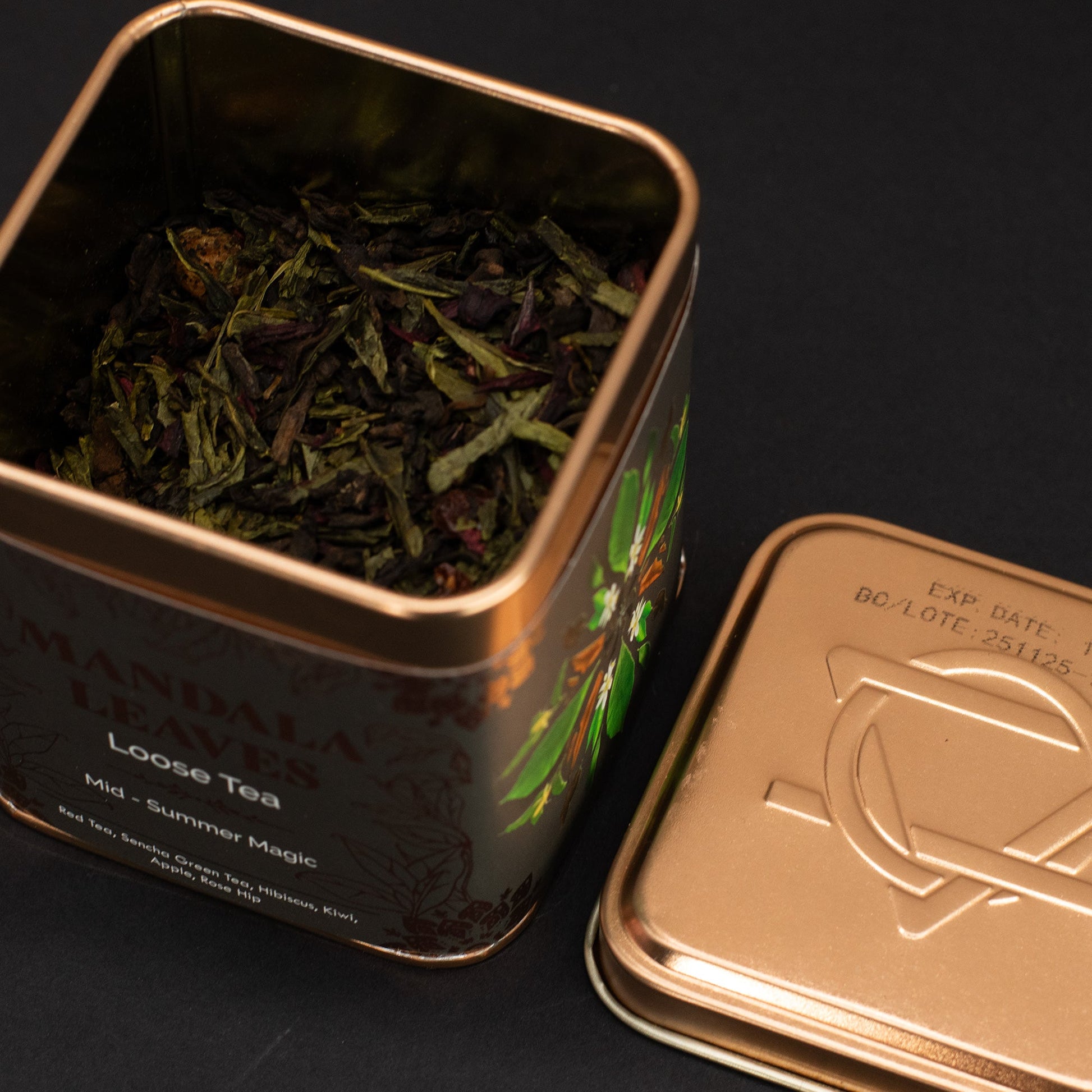 50g Mid-Summer Magic Blend Artisan Tea product packaging on clean background from Quintessential Holistic Health Ltd