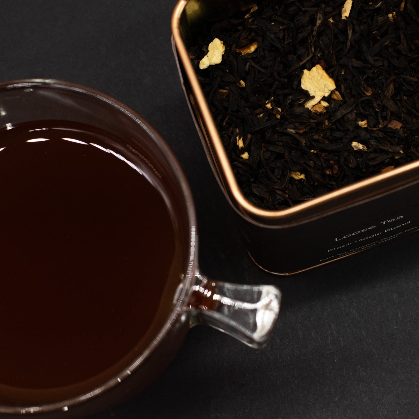 50g Black Magic Blend Artisan Tea product packaging on clean background from Quintessential Holistic Health Ltd
