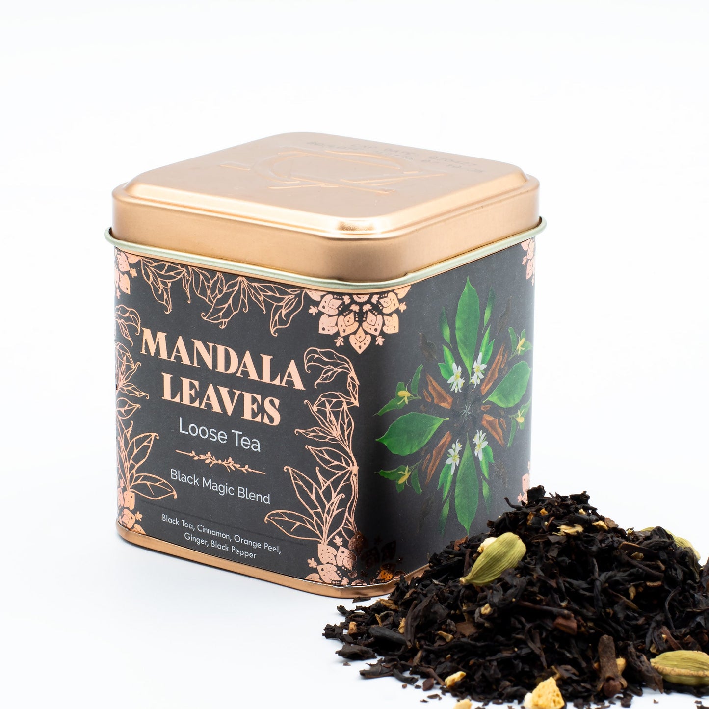 50g Black Magic Blend Artisan Tea product packaging on clean background from Quintessential Holistic Health Ltd