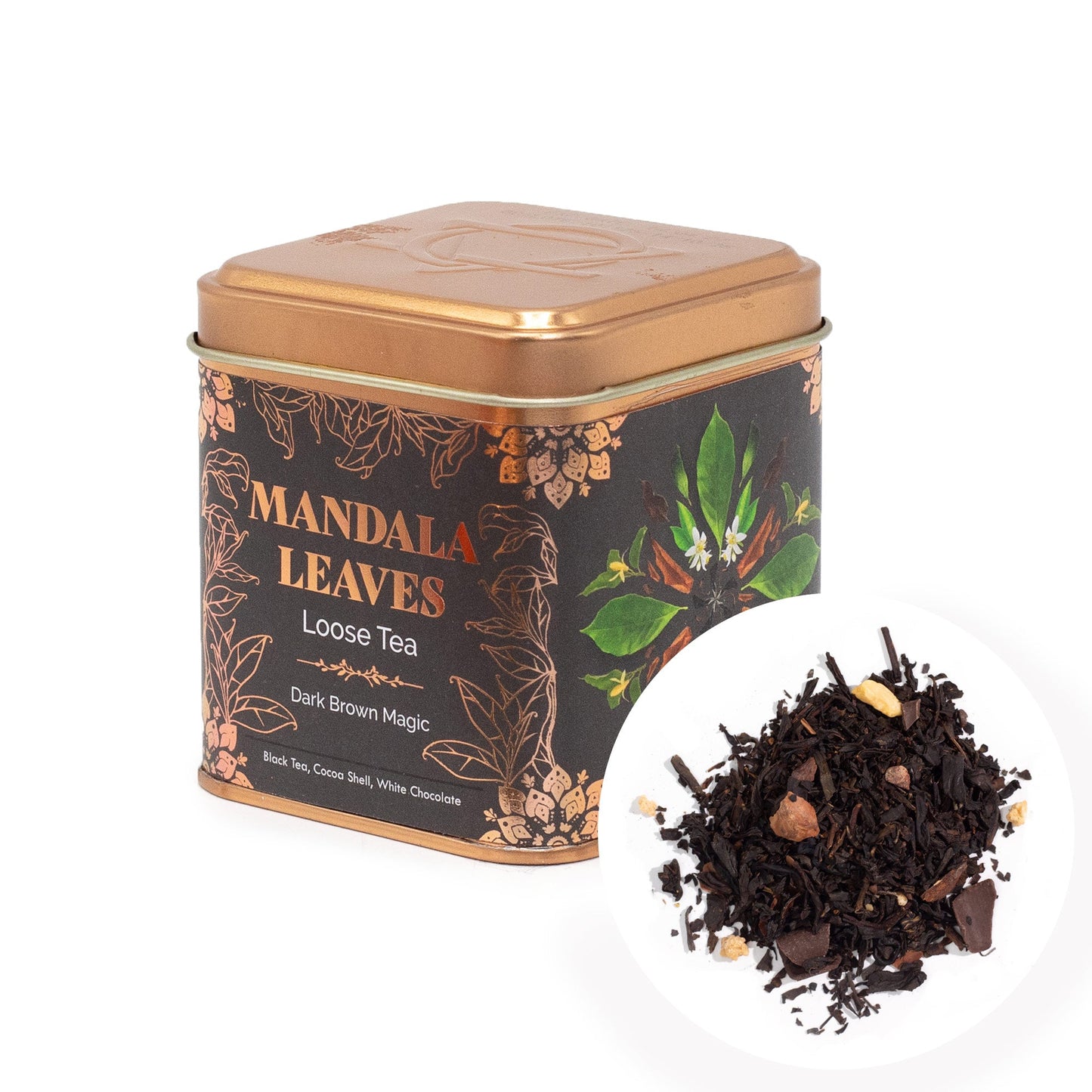 50g Dark Brown Magic Blend Artisan Tea product packaging on clean background from Quintessential Holistic Health Ltd