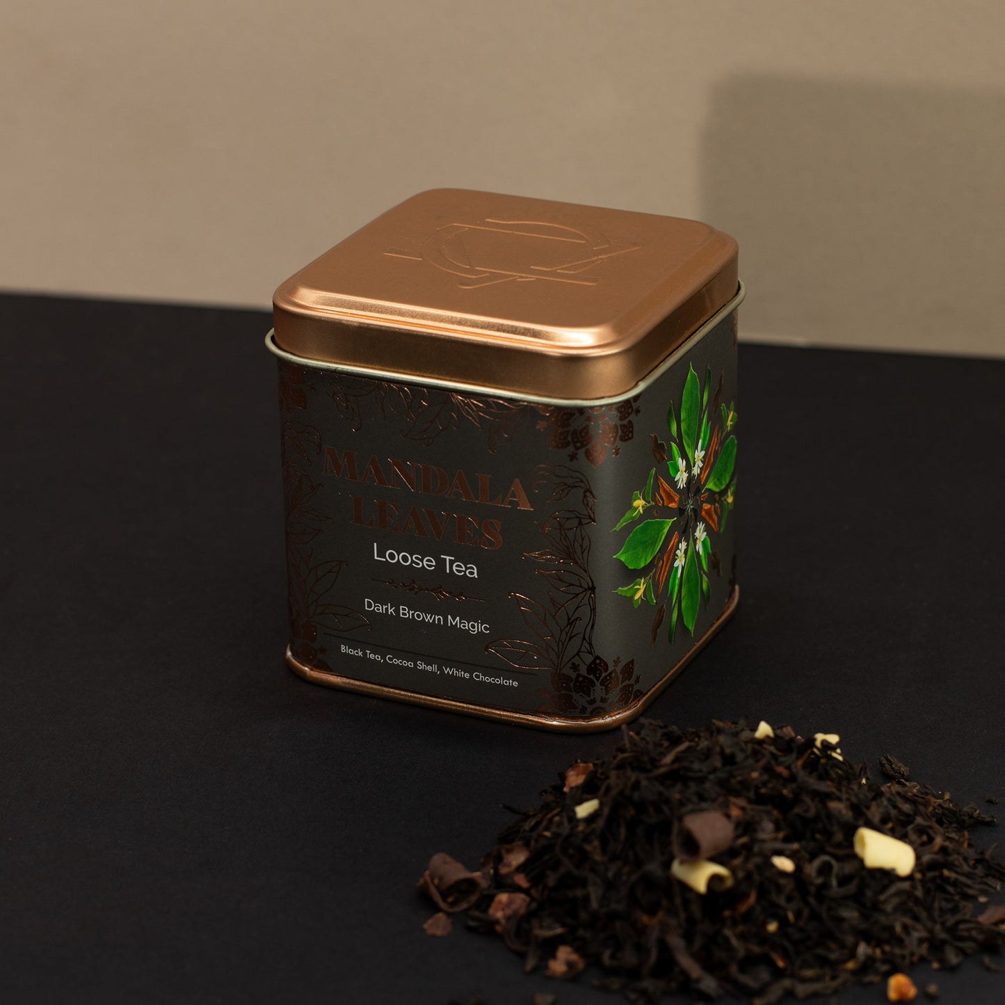 50g Dark Brown Magic Blend Artisan Tea product packaging on clean background from Quintessential Holistic Health Ltd