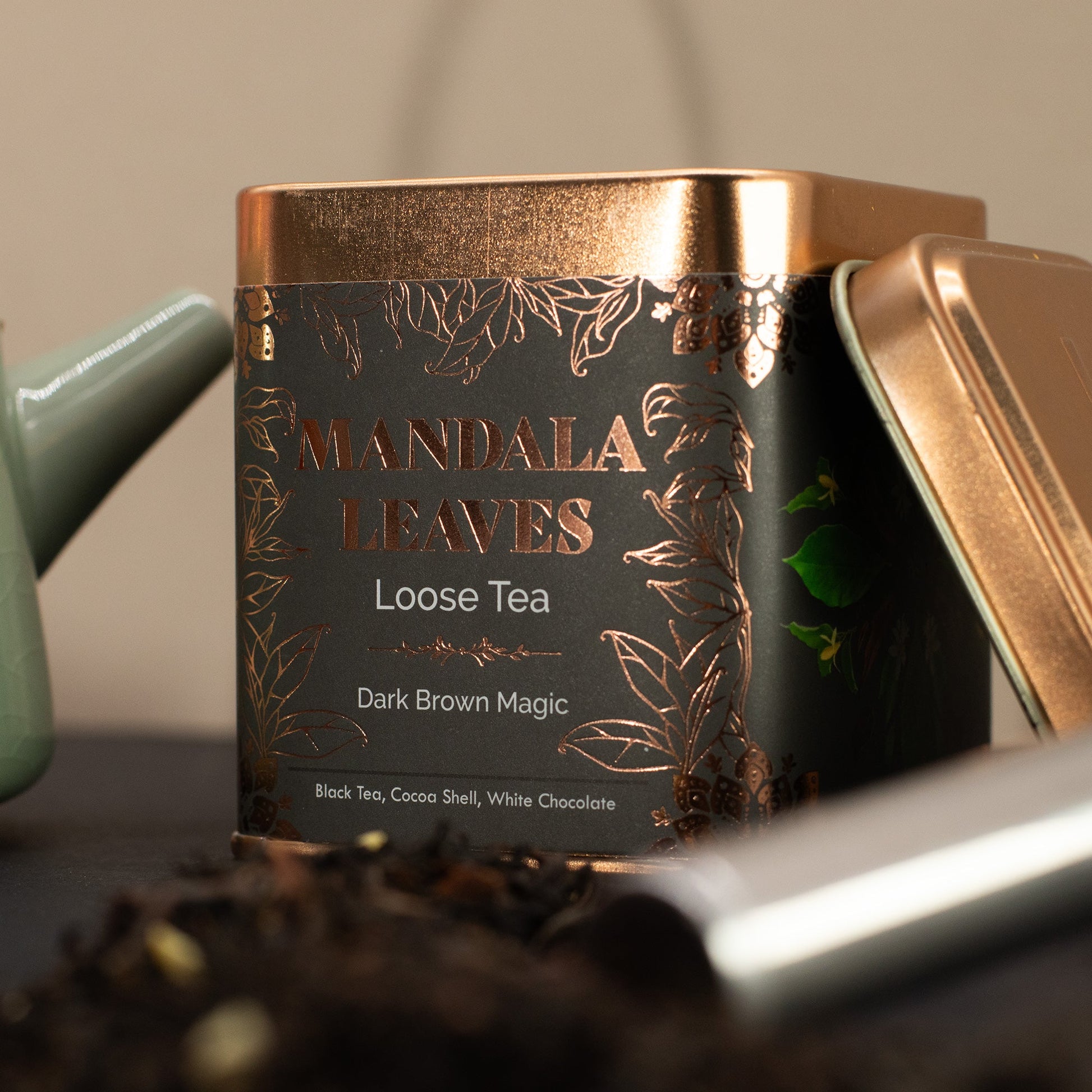 50g Dark Brown Magic Blend Artisan Tea product packaging on clean background from Quintessential Holistic Health Ltd