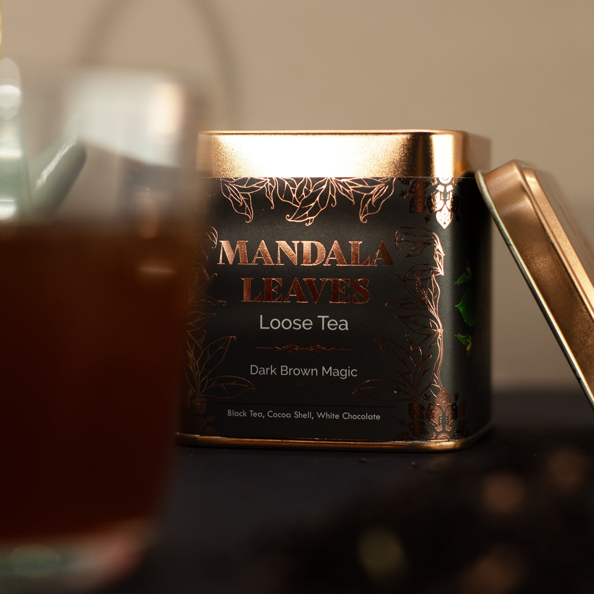 50g Dark Brown Magic Blend Artisan Tea product packaging on clean background from Quintessential Holistic Health Ltd