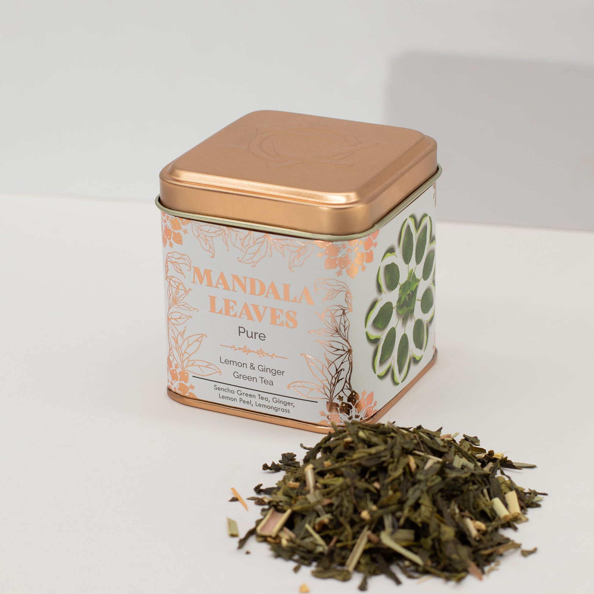 50g Eco Classic Lemon and Ginger Blend Green Tea product packaging on clean background from Quintessential Holistic Health Ltd