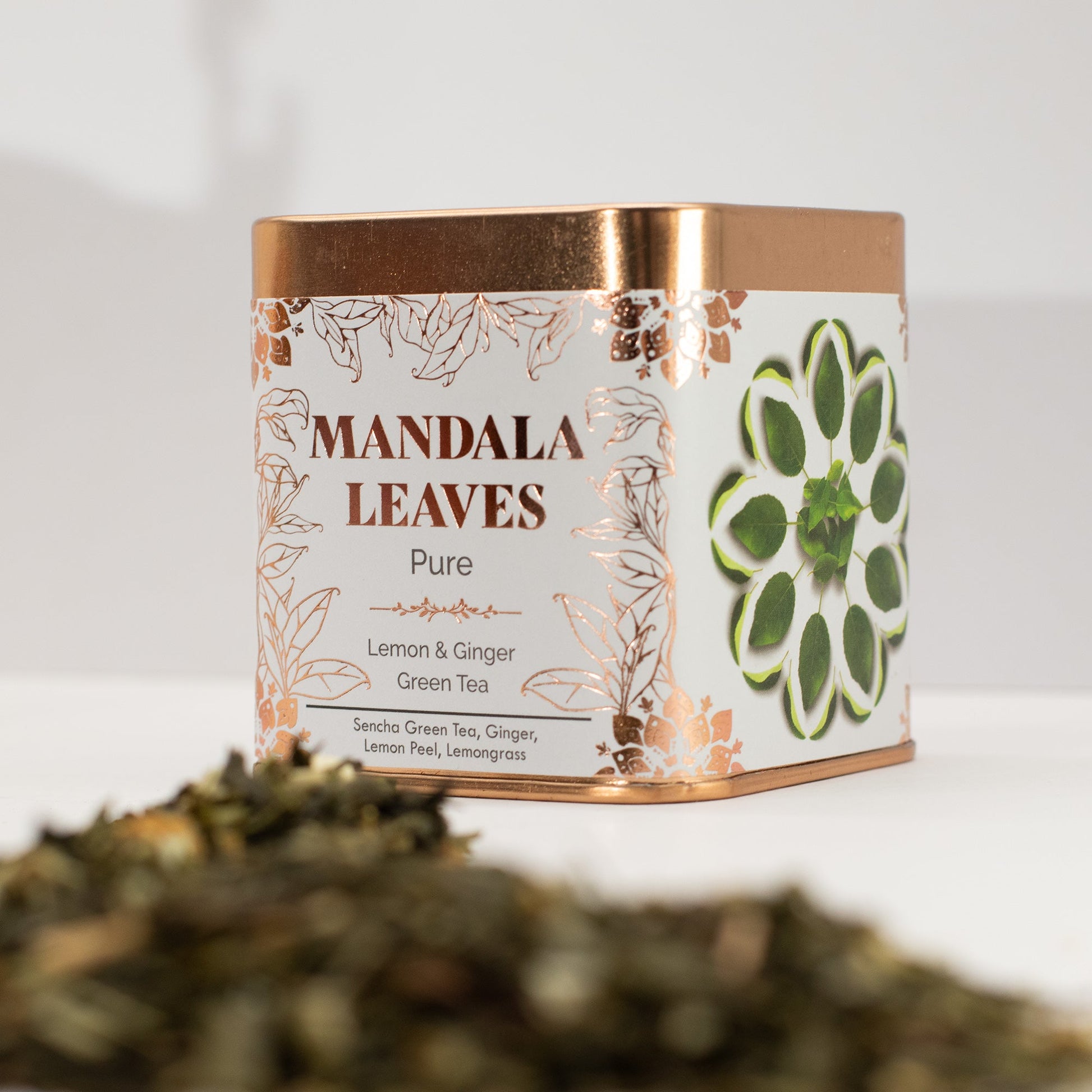 50g Eco Classic Lemon and Ginger Blend Green Tea product packaging on clean background from Quintessential Holistic Health Ltd