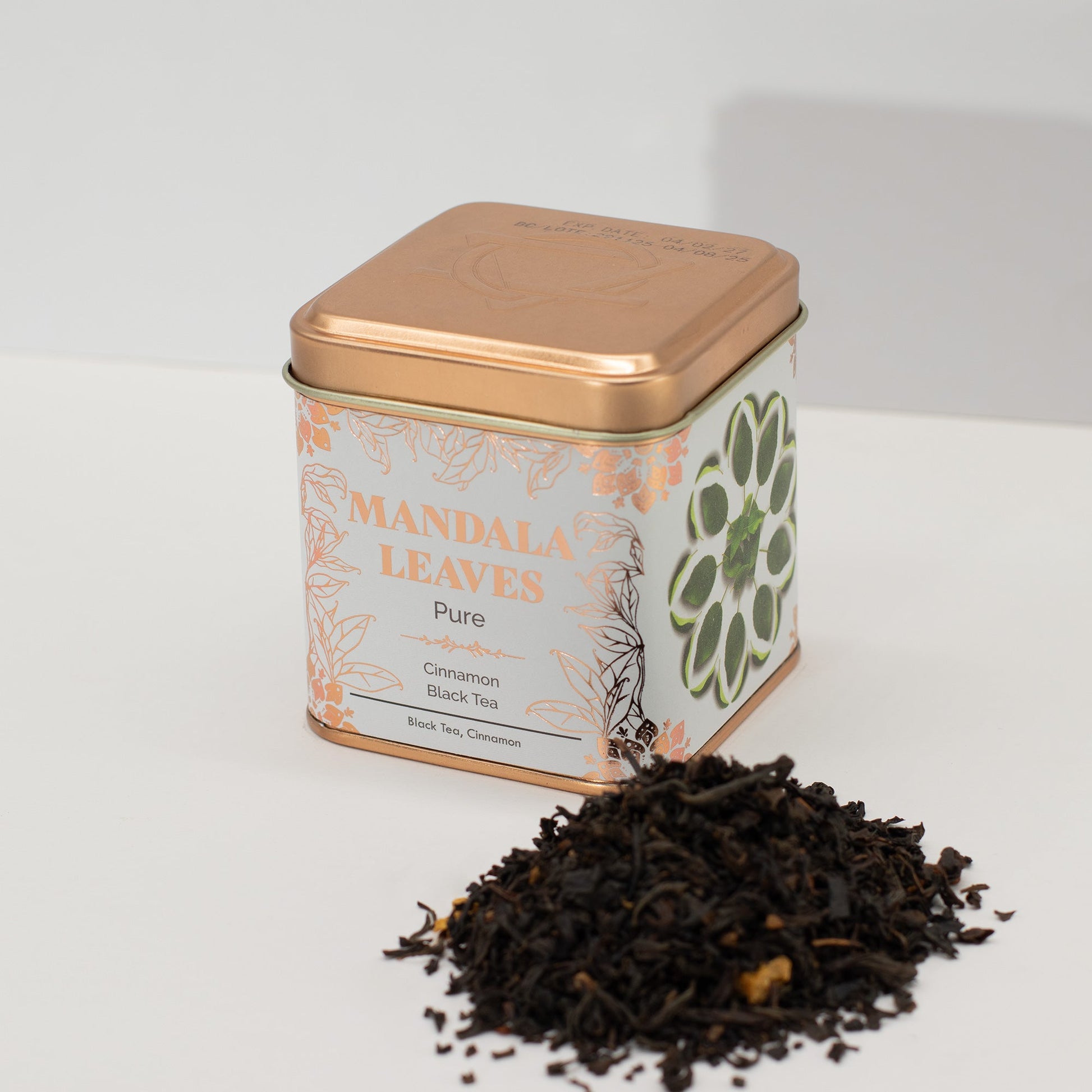 50g Organic Cinnamon Black Blend Artisan Tea product packaging on clean background from Quintessential Holistic Health Ltd