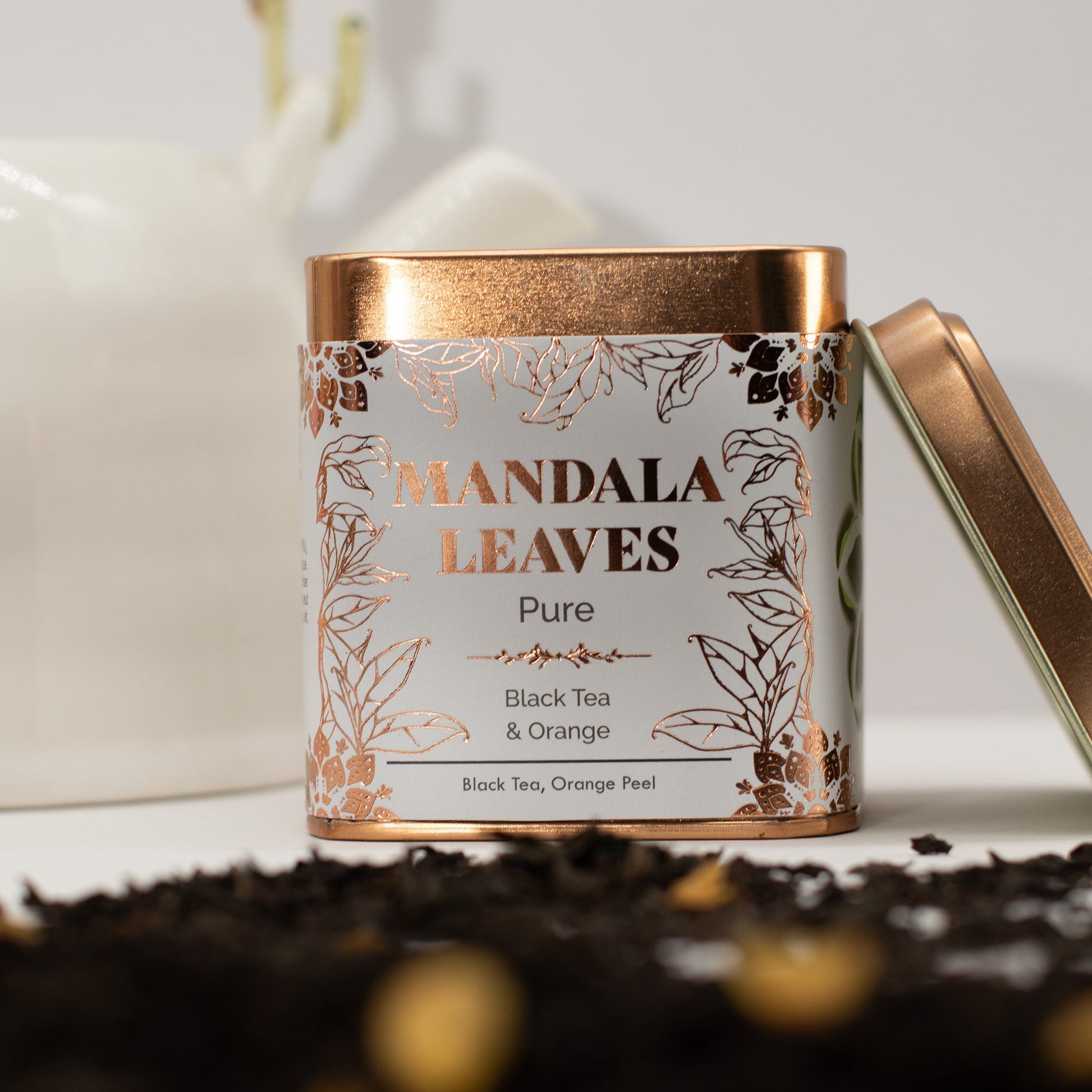 50g Organic Narnaja Black Blend Artisan Tea product packaging on clean background from Quintessential Holistic Health Ltd