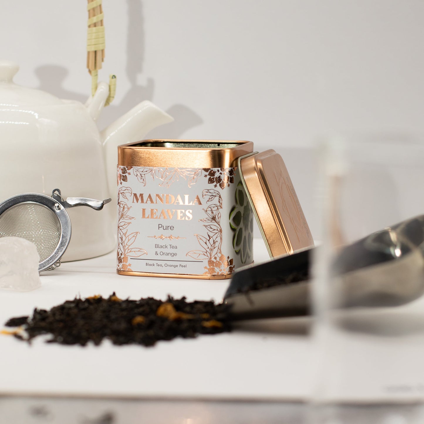 50g Organic Narnaja Black Blend Artisan Tea product packaging on clean background from Quintessential Holistic Health Ltd