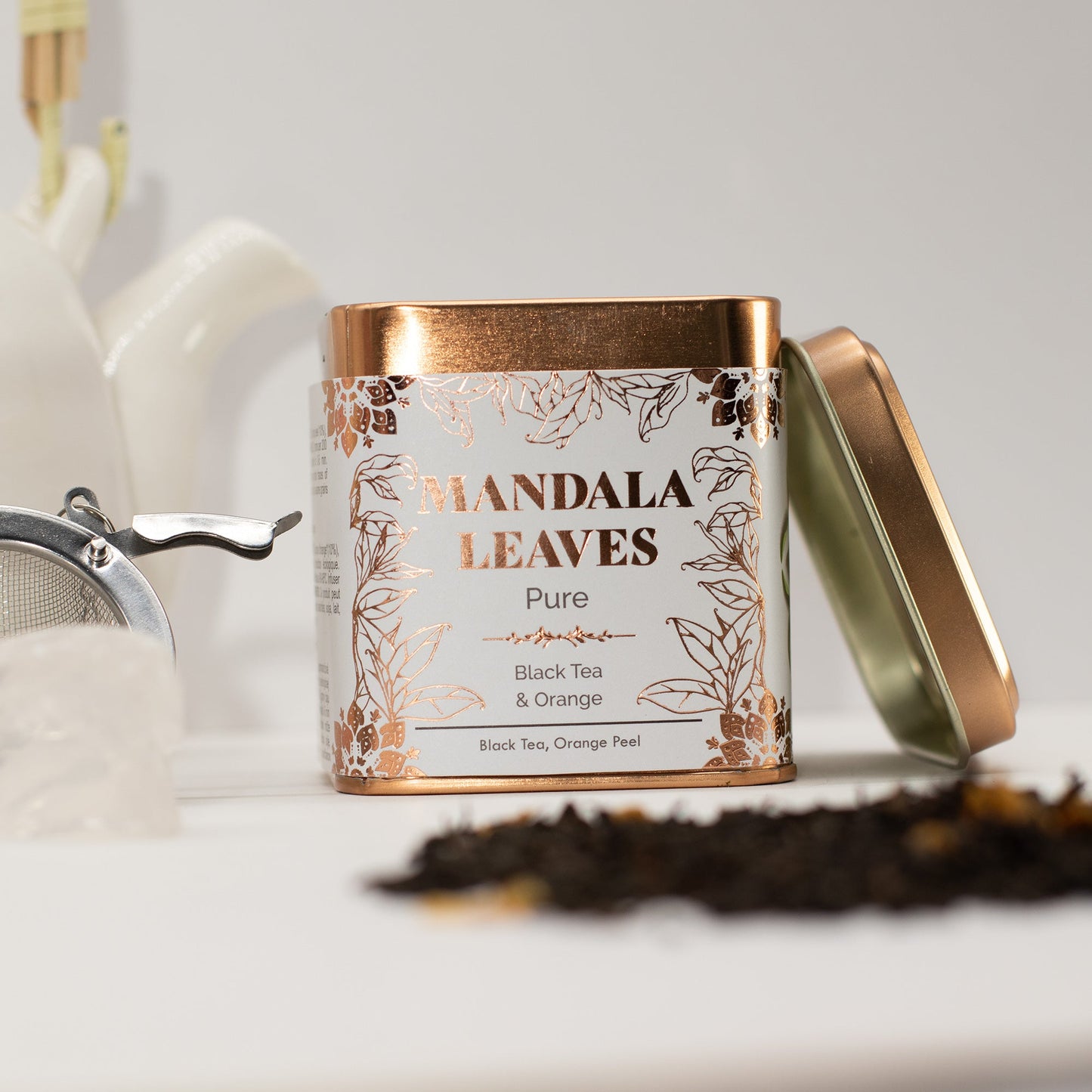50g Organic Narnaja Black Blend Artisan Tea product packaging on clean background from Quintessential Holistic Health Ltd