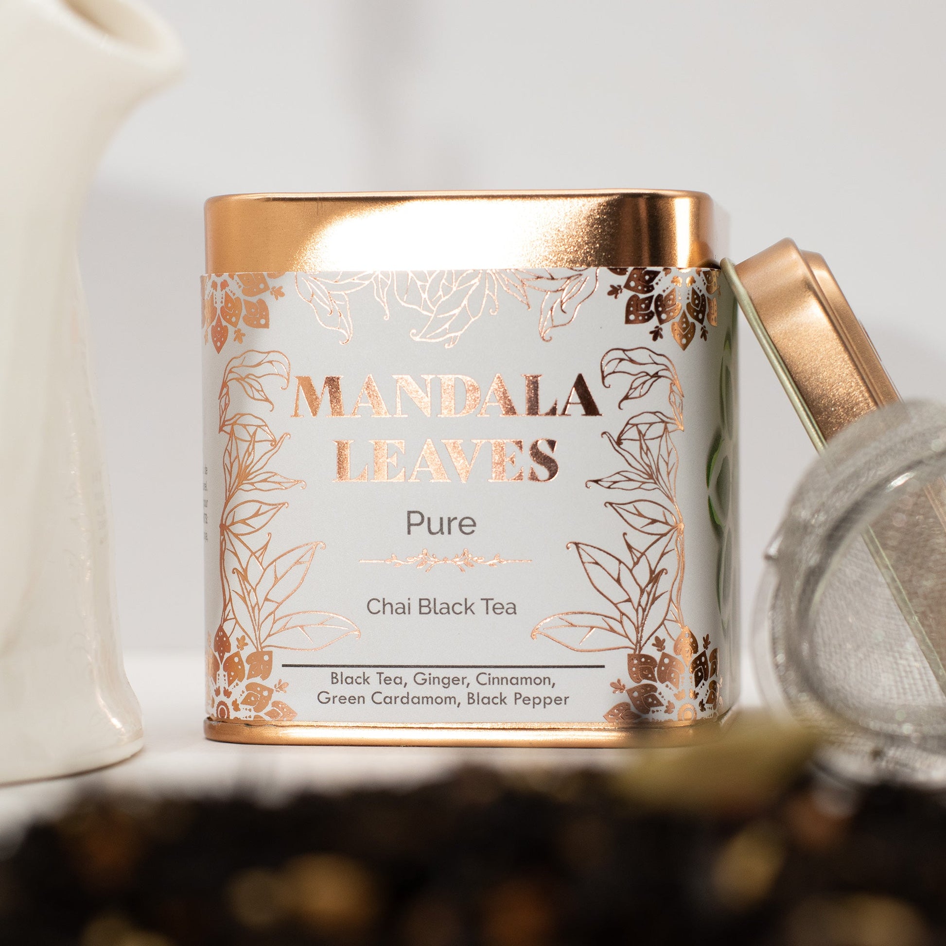 50g Organic Chai Black Blend Artisan Tea product packaging on clean background from Quintessential Holistic Health Ltd