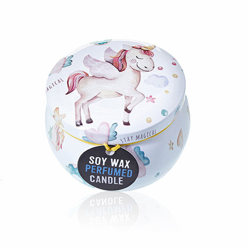 Soy Wax Unicorn Art Tin Candles 120g
