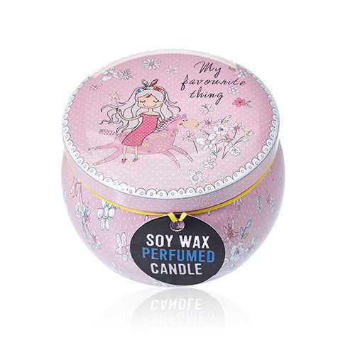 Soy Wax Parma Violet Art Tin Candles 120g